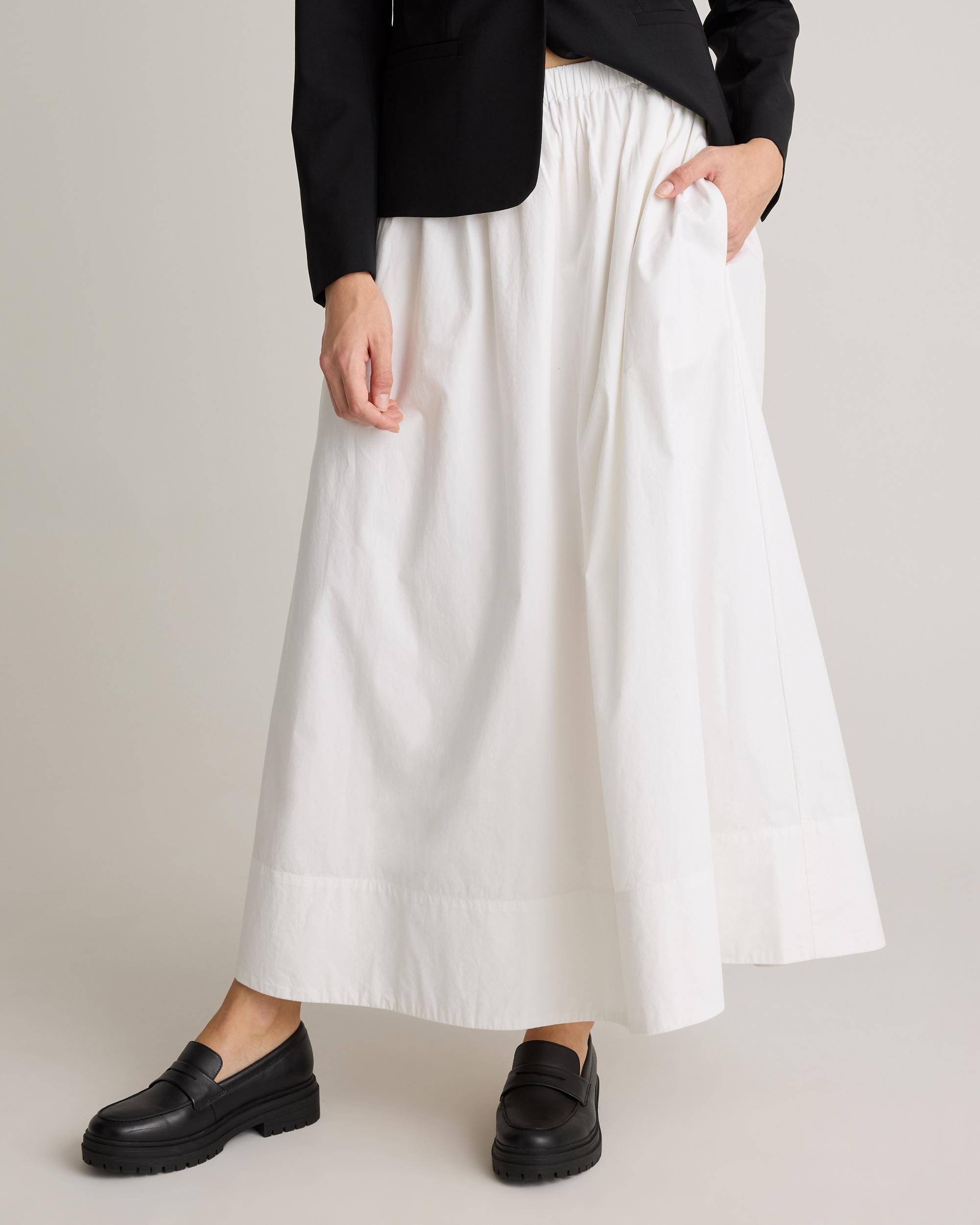 Quince | Women's Poplin A-line Maxi Skirt Organic Cotton Product Image