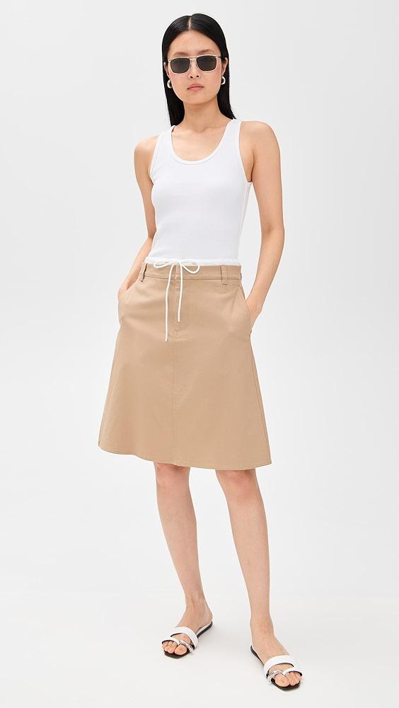 Vince Mid Rise Double Waistband Skirt | Shopbop Product Image