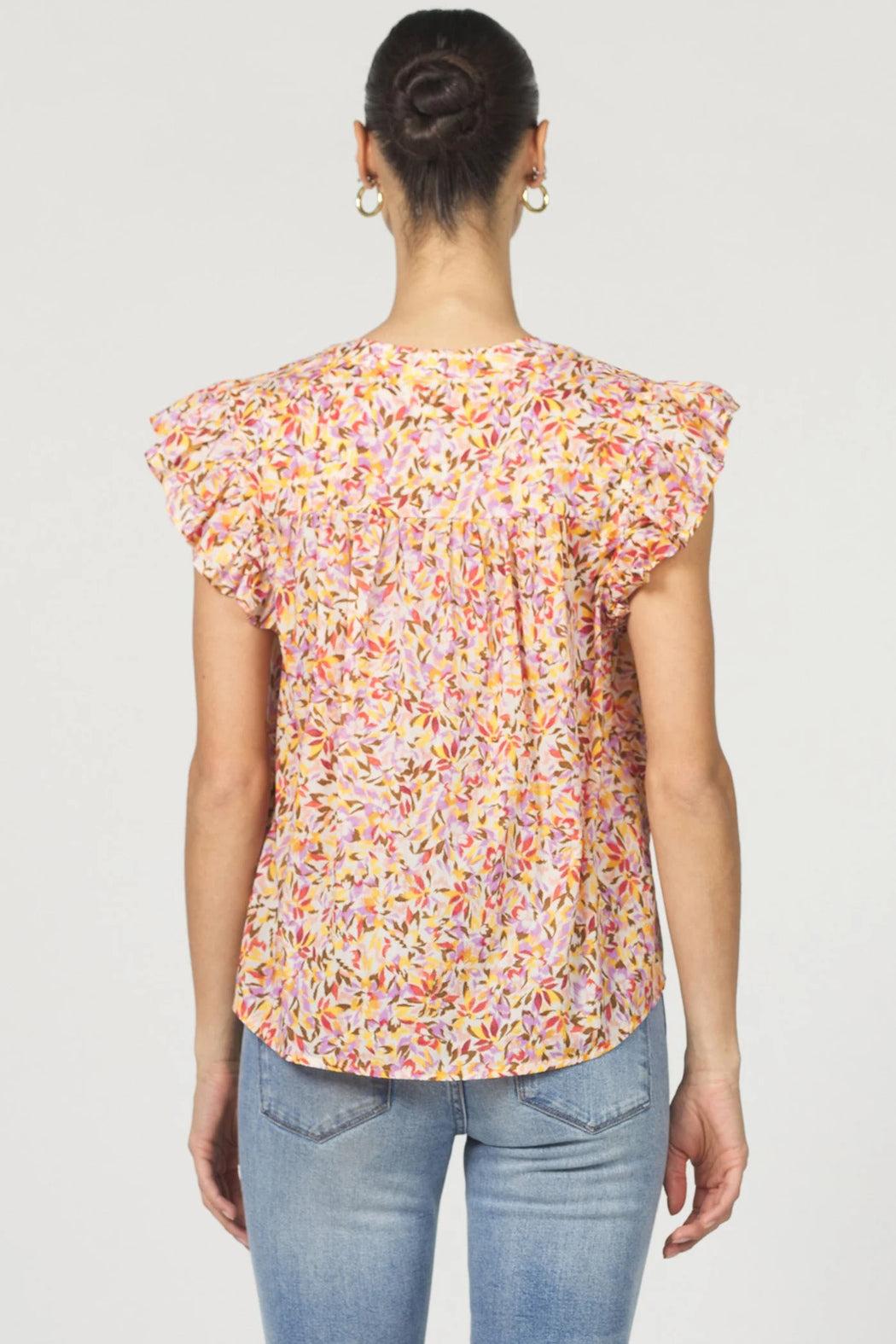 Rose Button Up Top Product Image