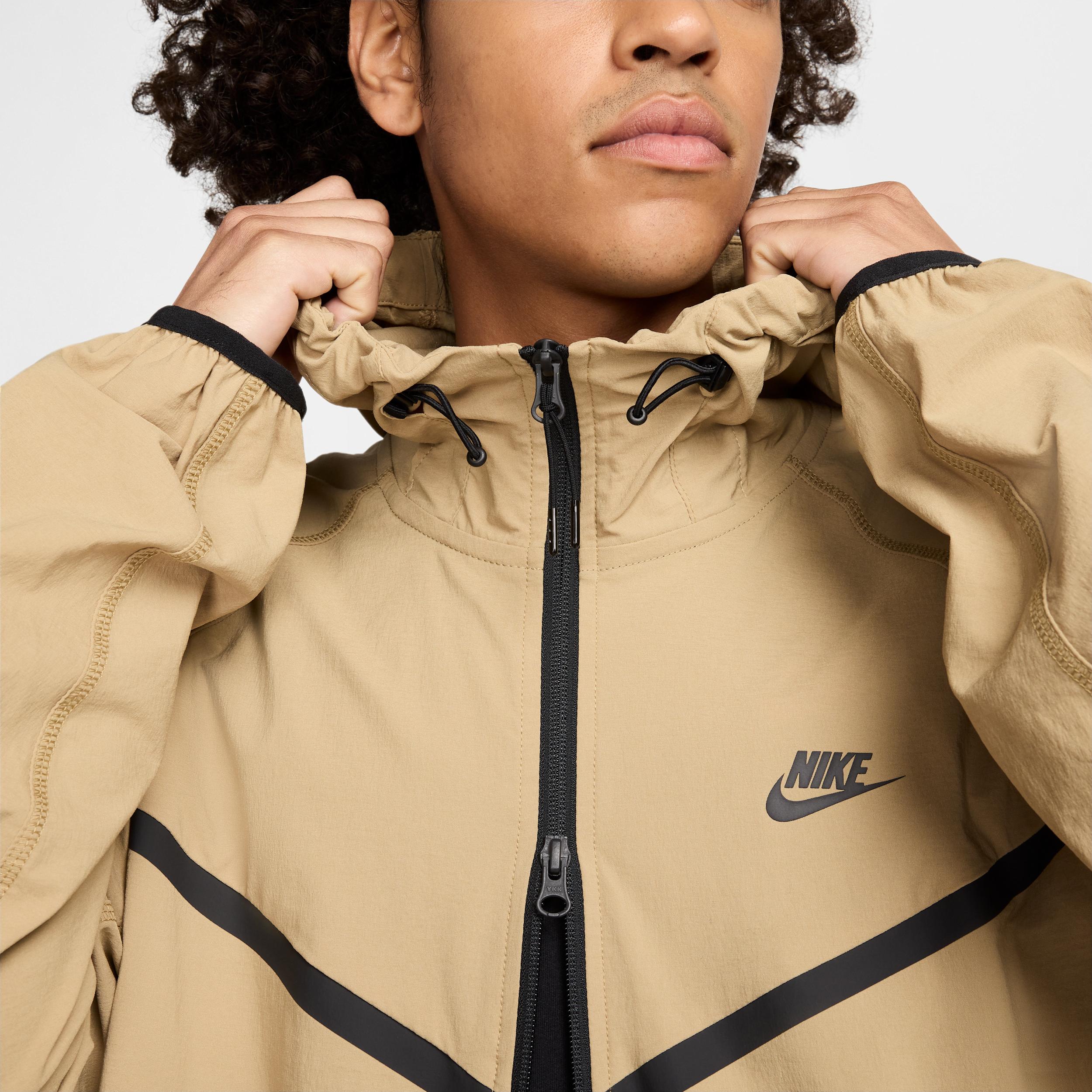 Nike Mens Nike Tech Woven WR Full-Zip Jacket - Mens Parachute Beige/Black Product Image