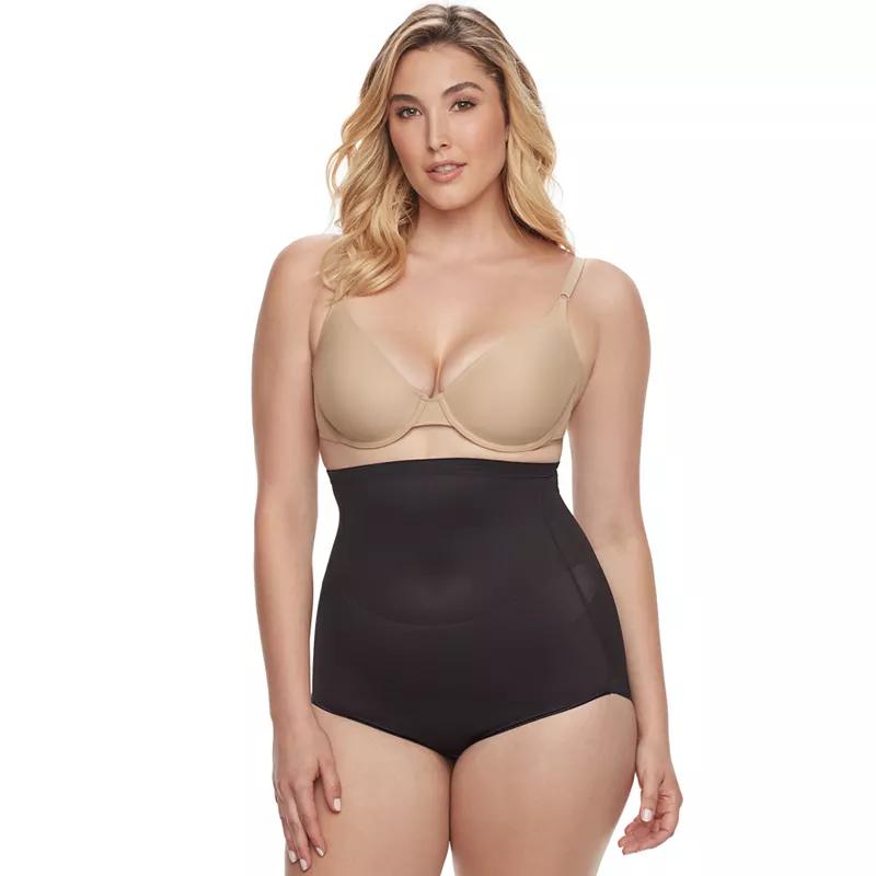 Naomi & Nicole® Firm Control Shapewear Plus Size Unbelievable Comfort High Waist Brief 7775, Women's, Size: 3XL, Warm Beige Product Image