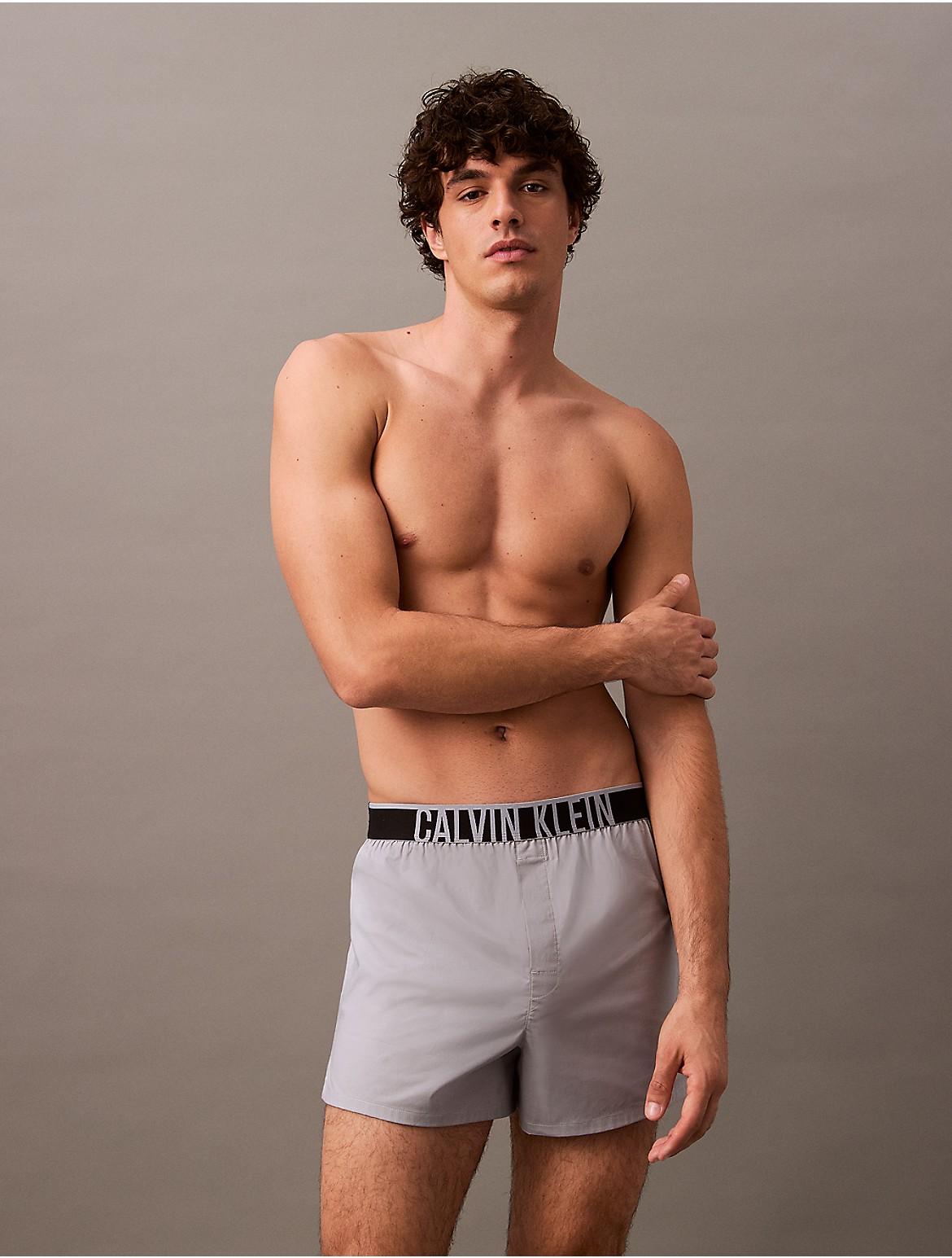 Calvin Klein Mens Intense Power Lounge Slim Woven Boxer - Blue Product Image