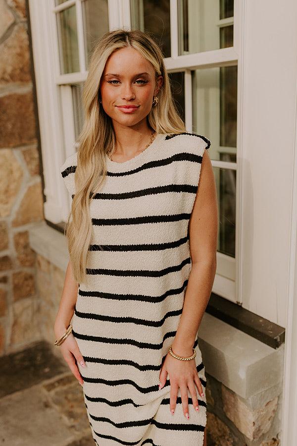 Sunset Sail Knit Midi Dress in Cream Product Image