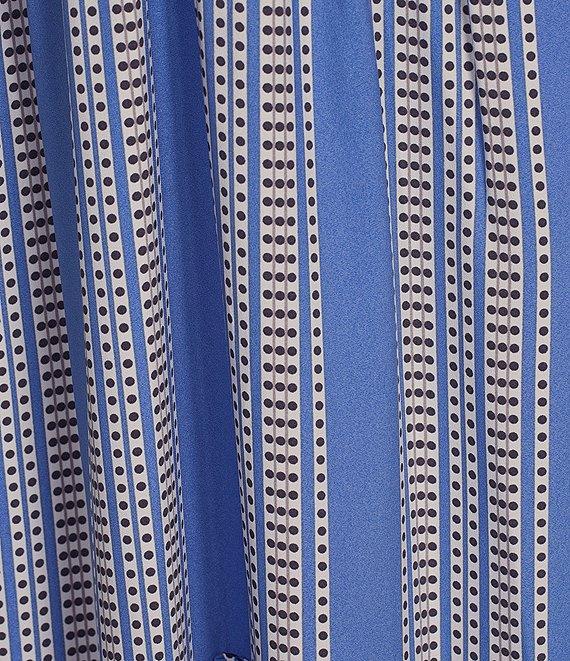 Taylor Striped V-Neckline Elbow Length Sleeve Tiered Bottom Maxi Dress Product Image