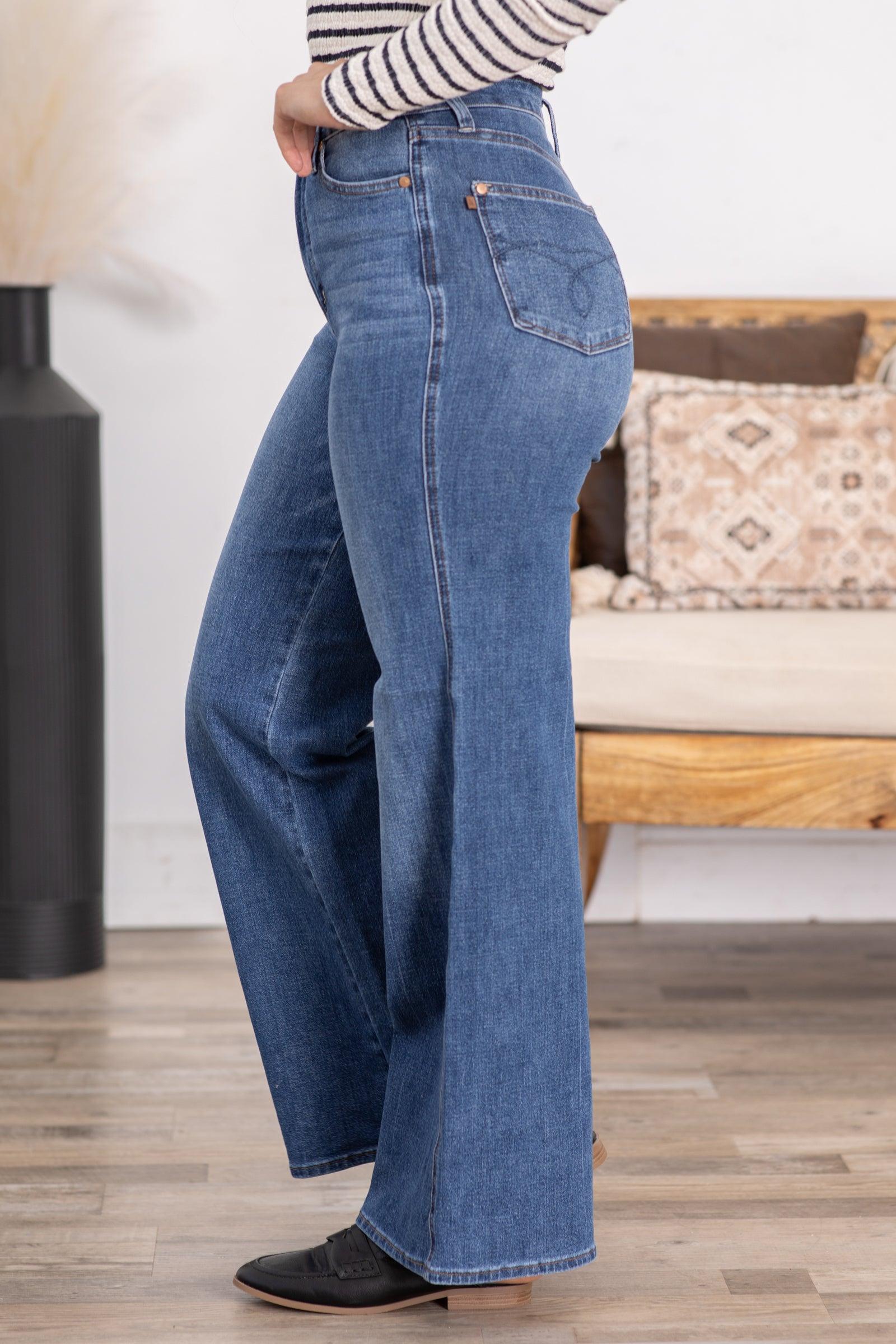 Judy Blue Tummy Control Retro Wide Jeans Product Image