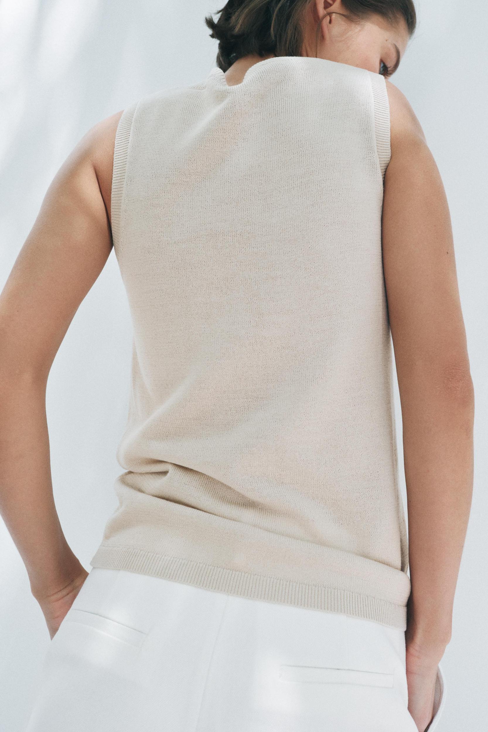 WOOL BLEND BASIC KNIT TOP Product Image