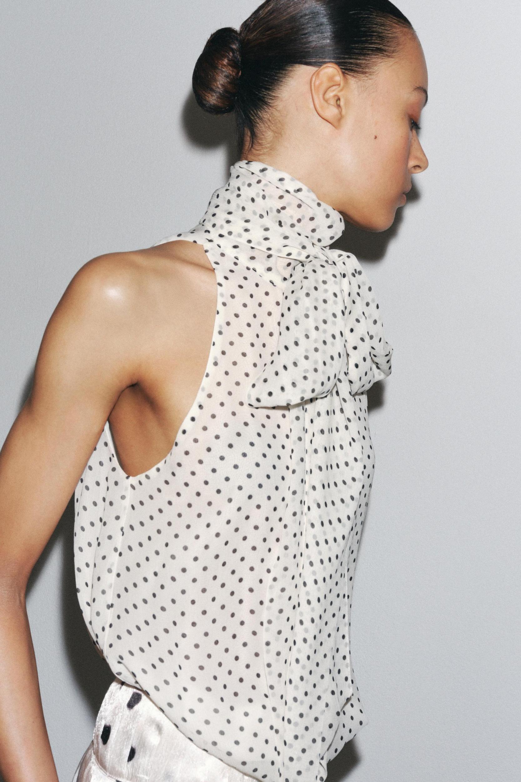ZW COLLECTION POLKA DOT HALTER TOP Product Image