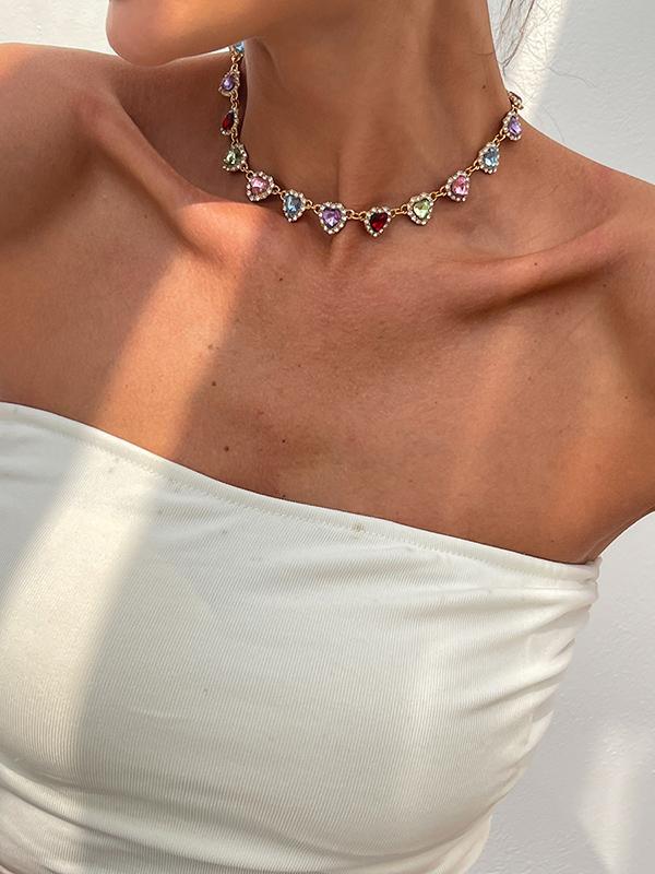 Geometric Heart Shape Necklaces Accessories Product Image