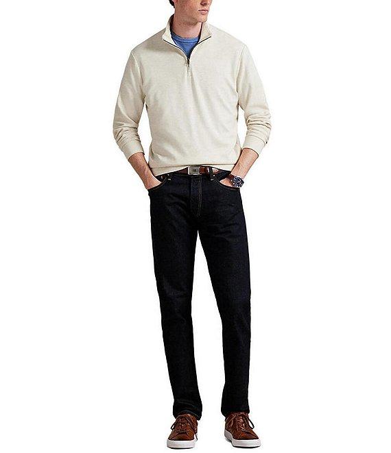 Polo Ralph Lauren Textured Double-Knit Quarter-Zip Pullover Product Image