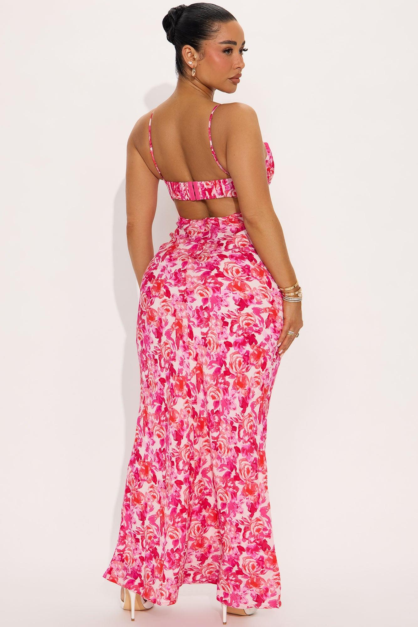 Roseanna Floral Maxi Dress - Pink/combo Product Image
