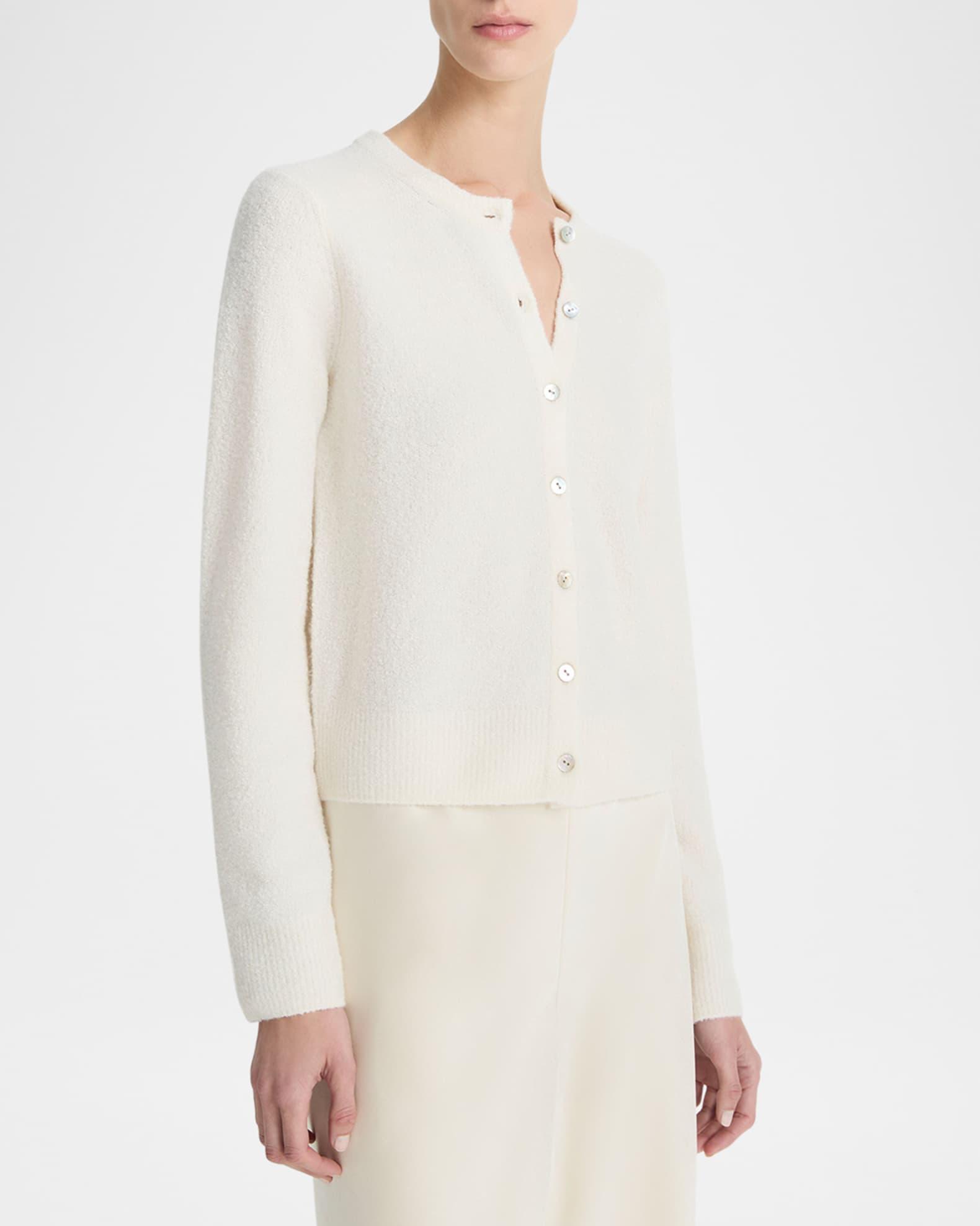 Crewneck Bouclé Cardigan  Product Image