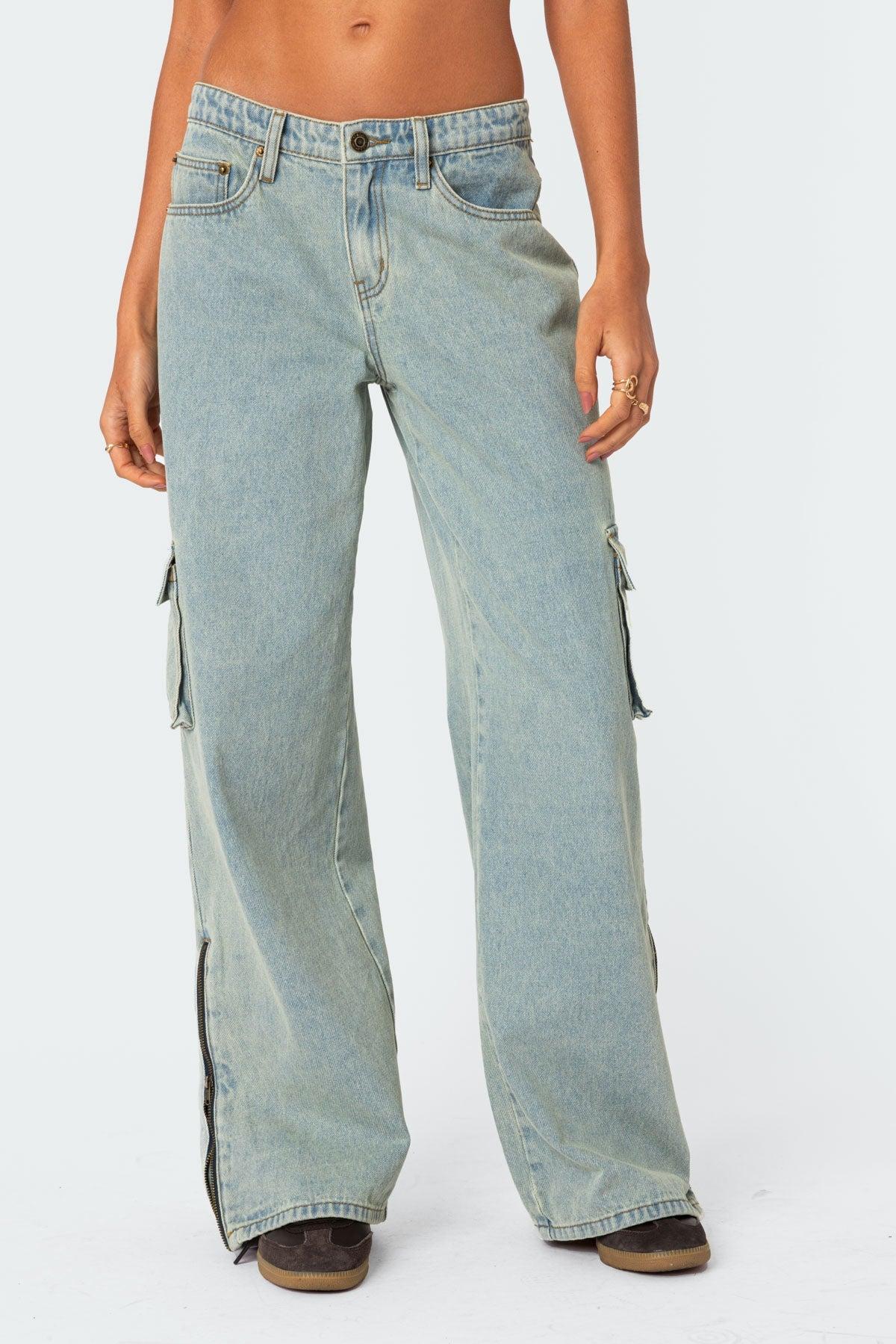 Andi Low Rise Baggy Cargo Jeans Product Image