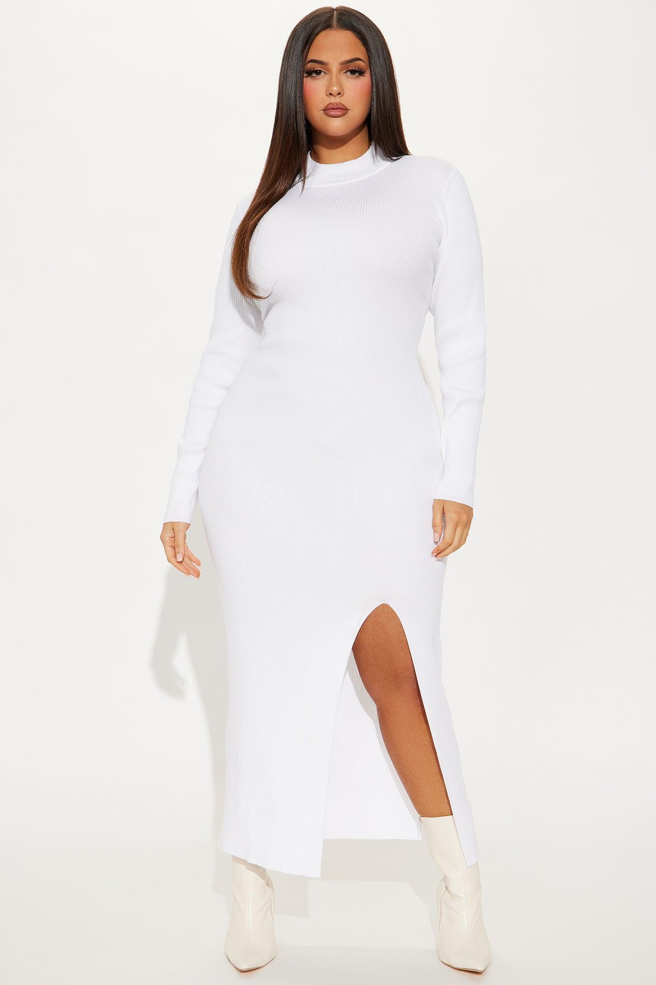 Anna Sweater Maxi Dress - White Female Product Image