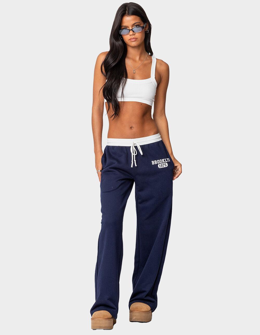 EDIKTED Brookie Sweatpants - NAVY Product Image