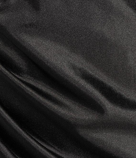 Cinderella Couture Satin Strapless Sweetheart Neck Side Slit Pleated Gown Product Image