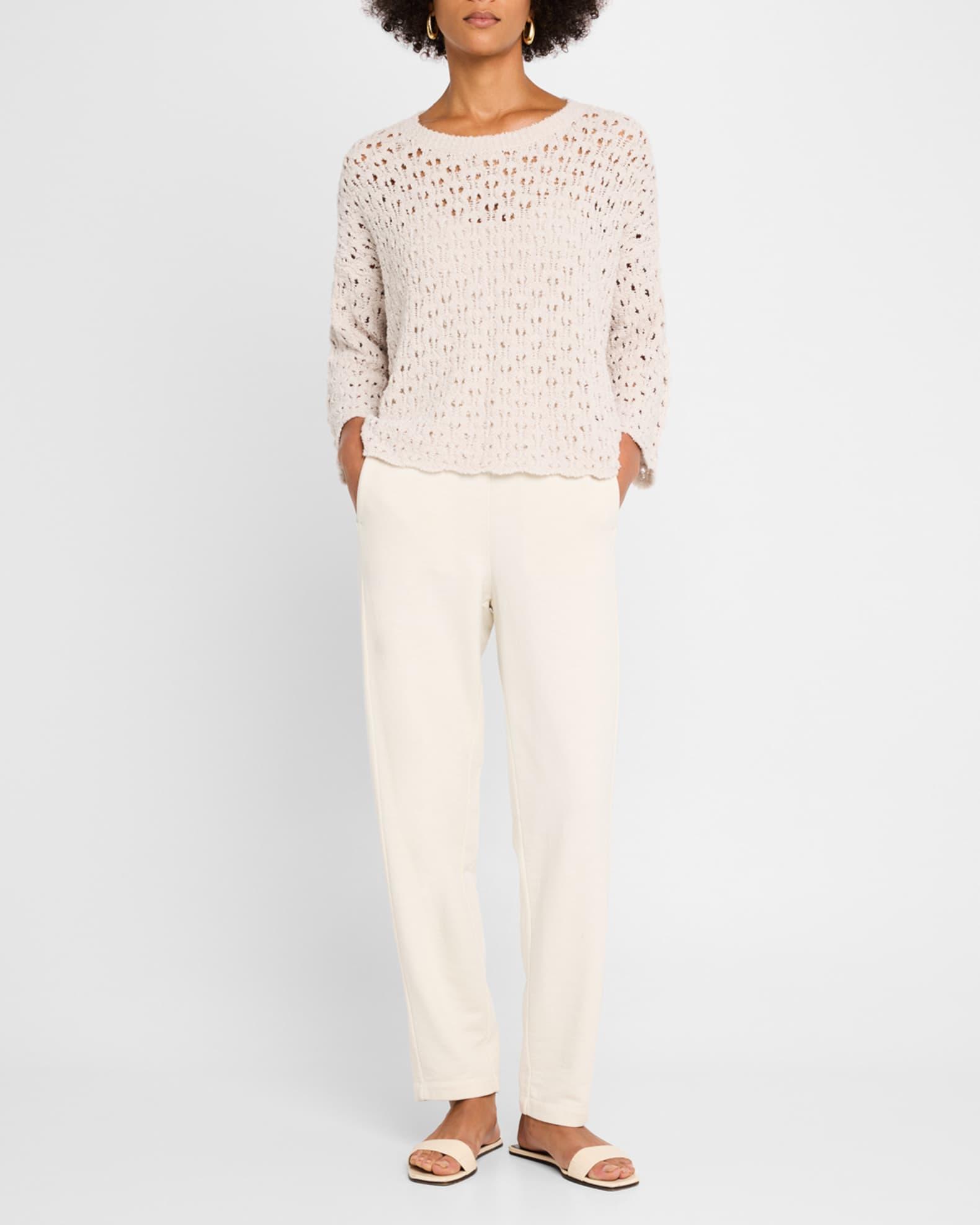 Scalloped Lace-Stitch Sweater Product Image