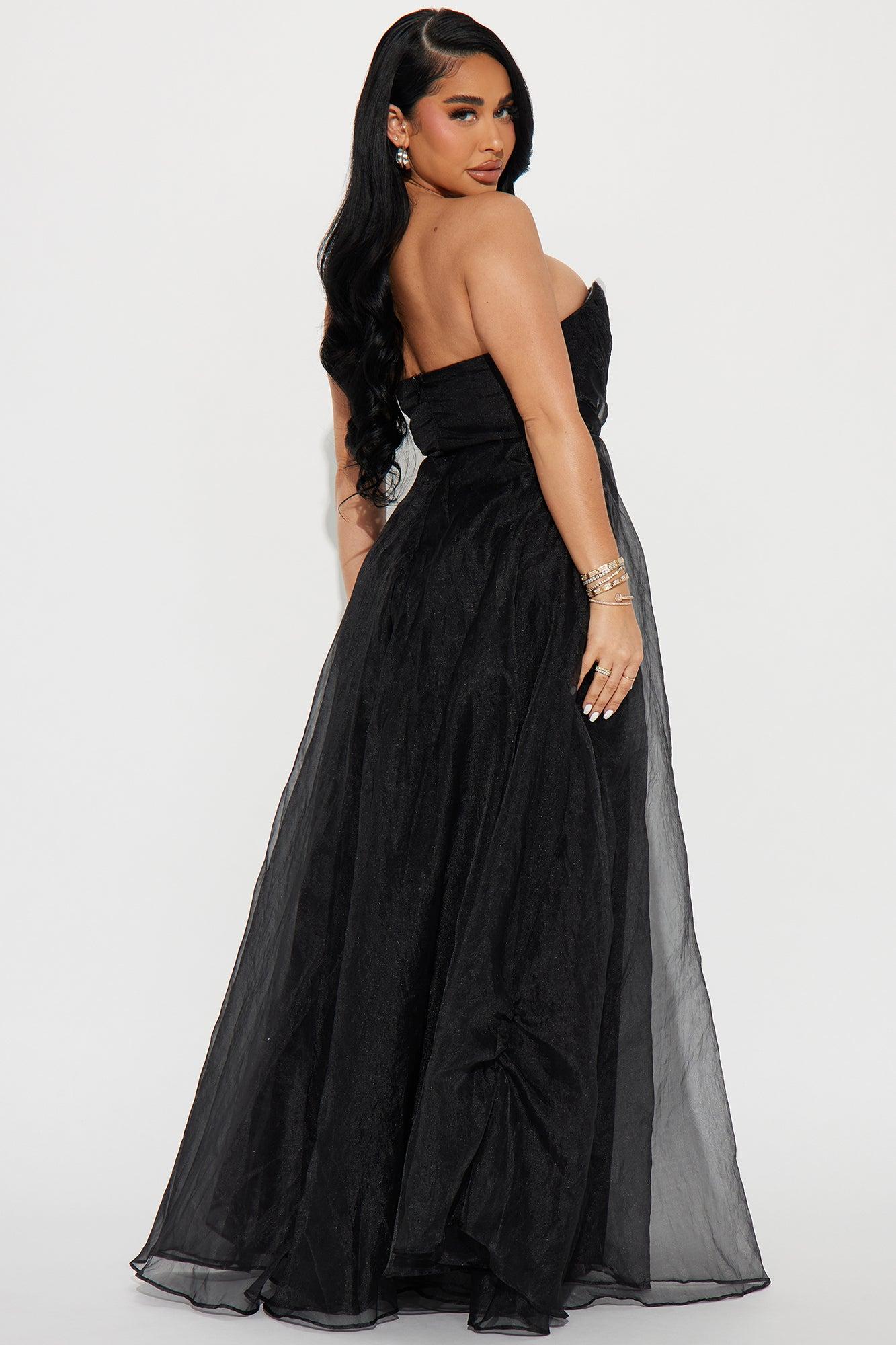 Evelyn Taffeta Gown - Black Product Image