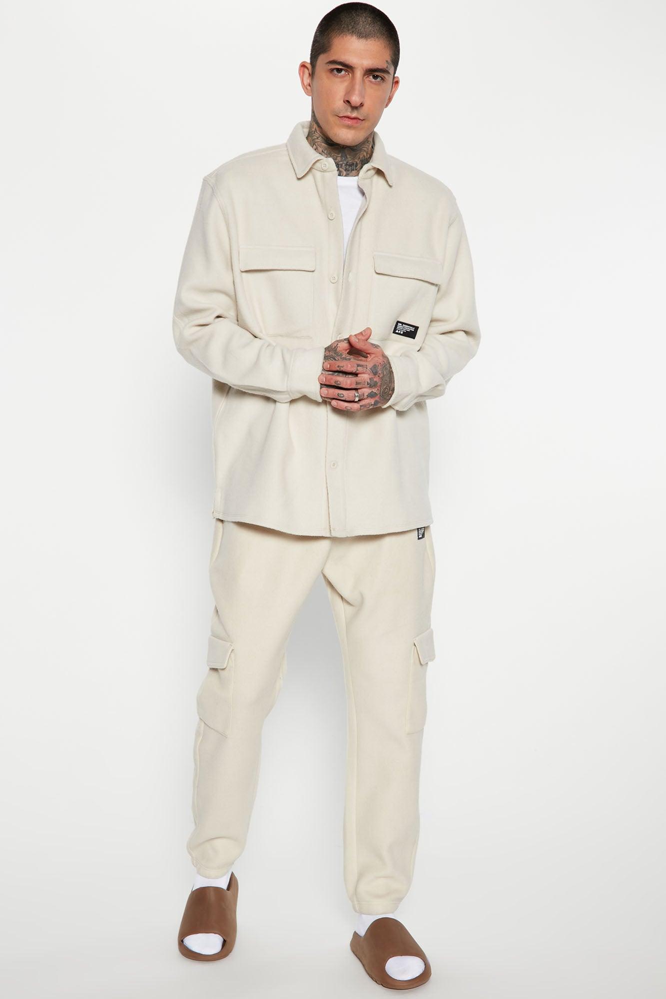 Your Go To Fleece Shacket - Cream Product Image