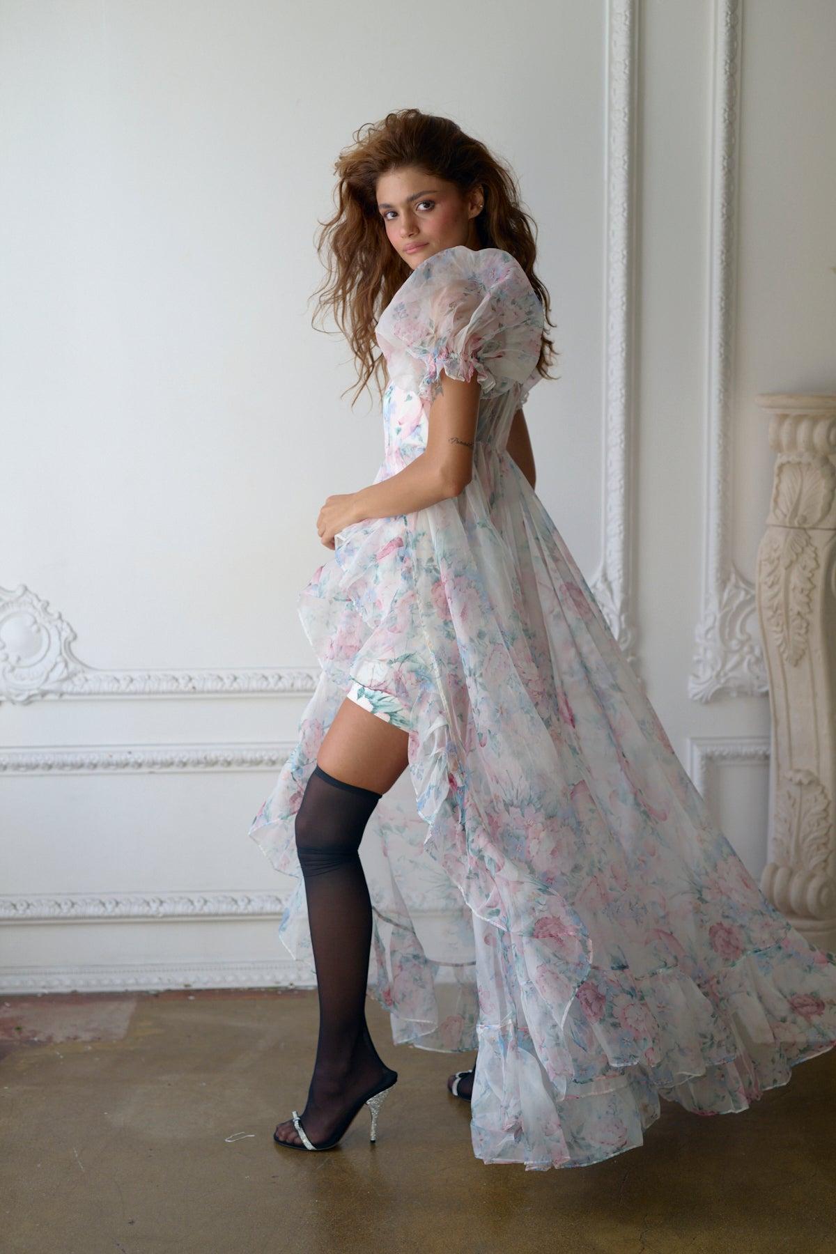 The Cotswolds Sheer Delight Ruffle Gown Product Image