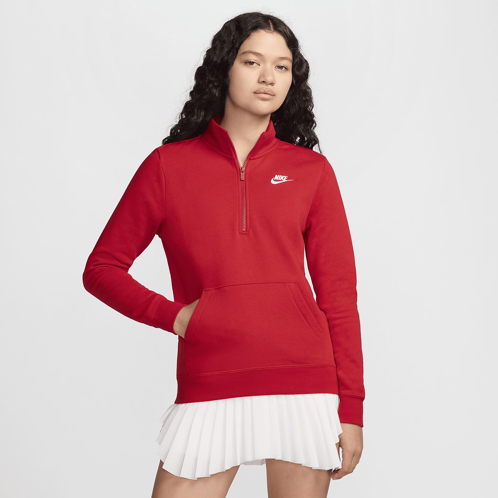 Womens Nike Sportswear Club Fleece 1/2-Zip Sweatshirt | DQ5838-214 Product Image