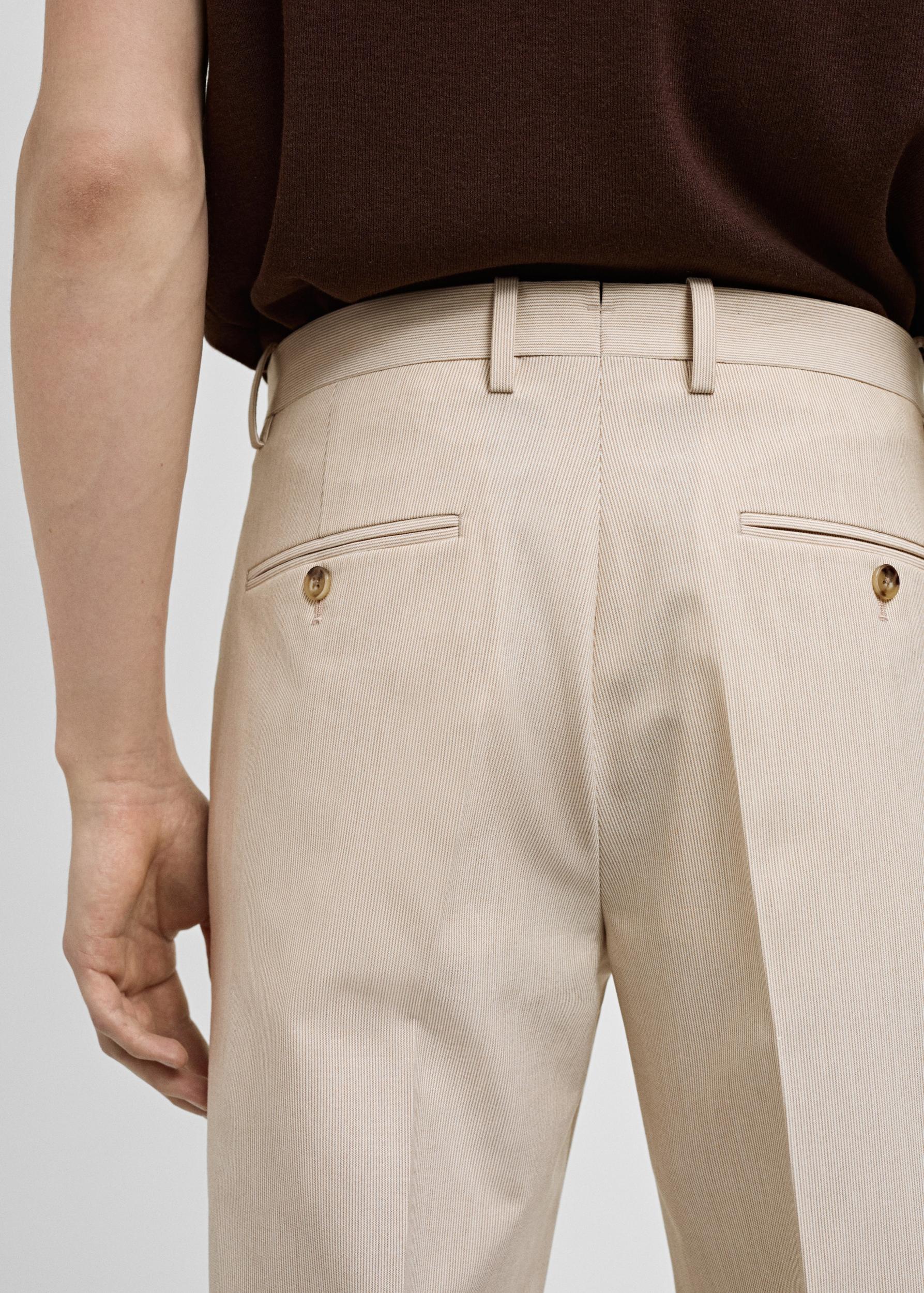 Stretch-fabric slim-fit suit pants - Men | MANGO USA Product Image