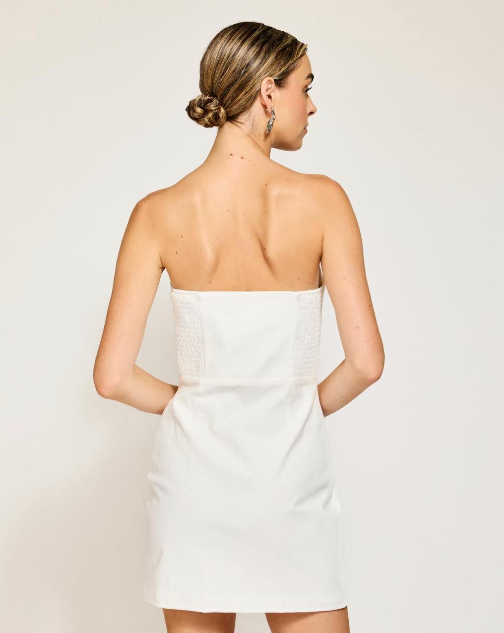 Line & Dot | Fable Mini Dress | White Product Image