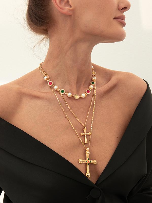 Layered Tasseled Necklaces Accessories Product Image