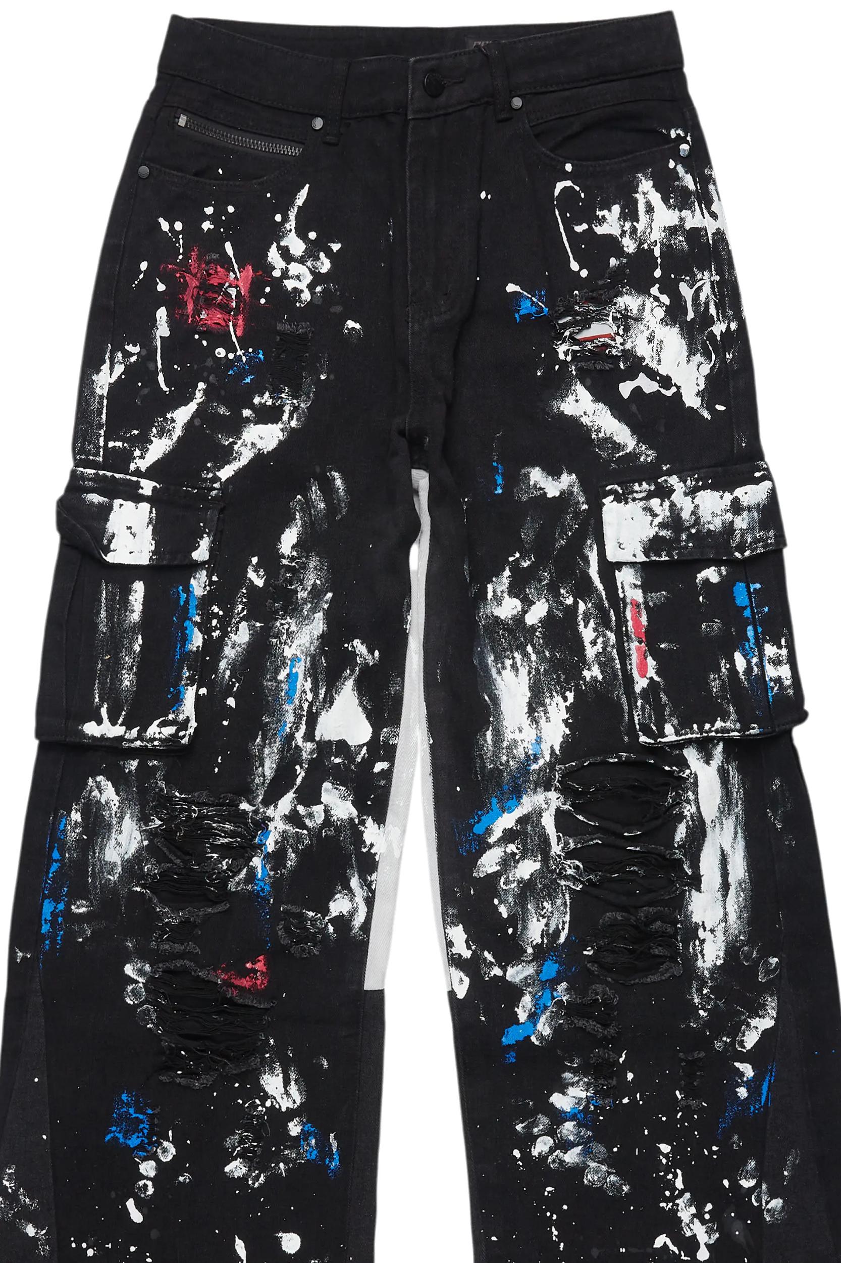 Dallin Black Painter Baggy Cargo Jean Male Product Image