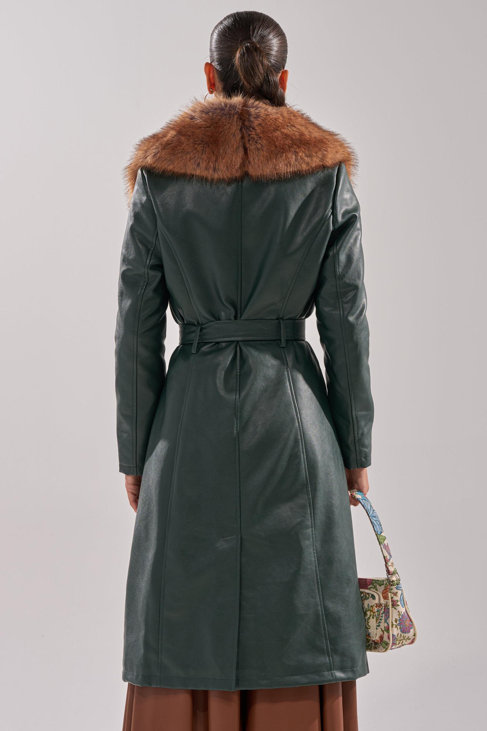 GREENVIEW FUR TRIM TRENCH Product Image