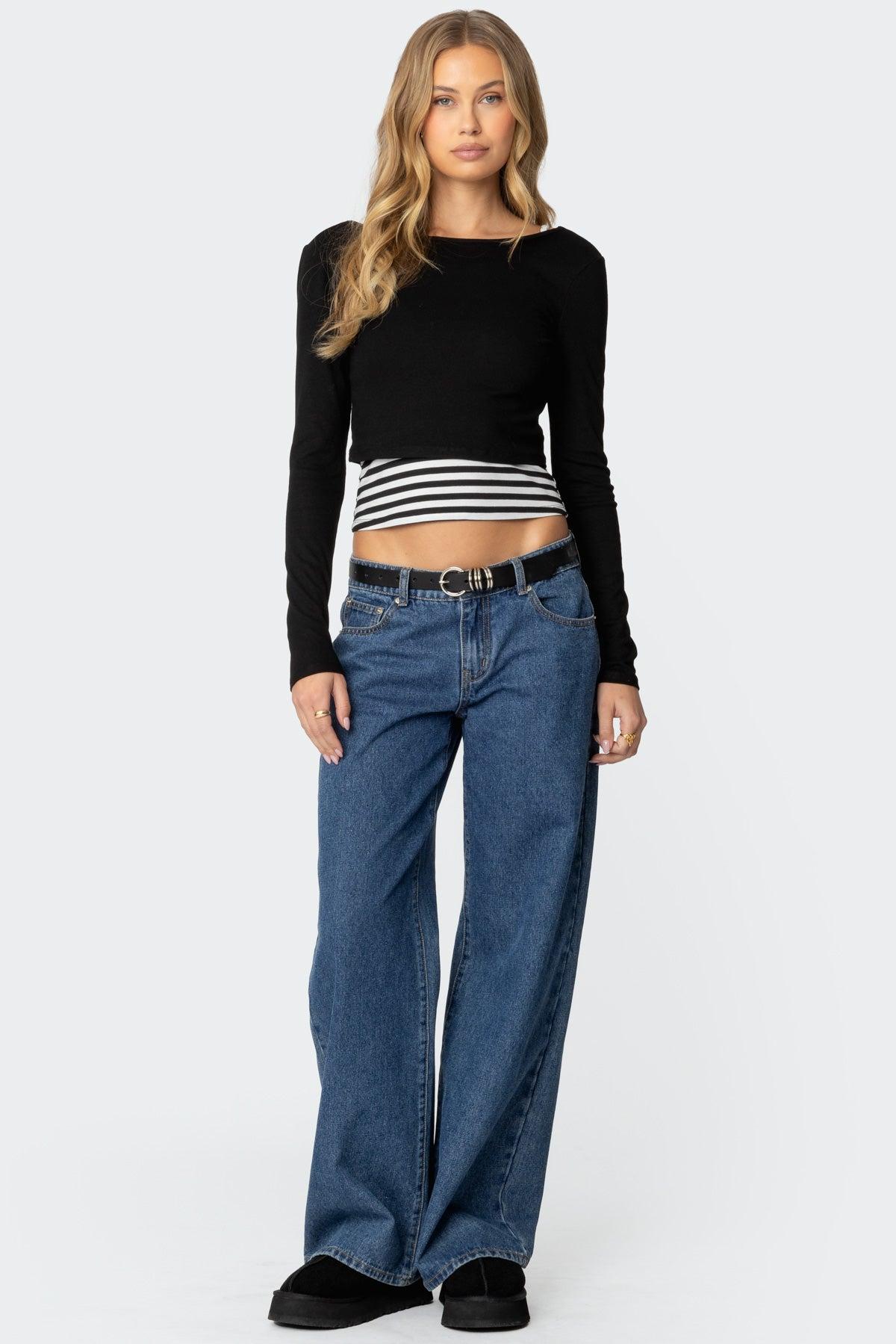 Shania Layered Striped Top Product Image