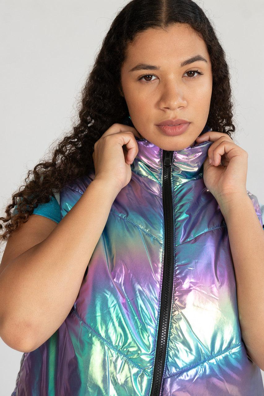 Iridescent Puffer Vest Product Image