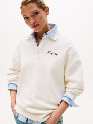 Embroidered Logo Pique Rugby Sweatshirt Product Image