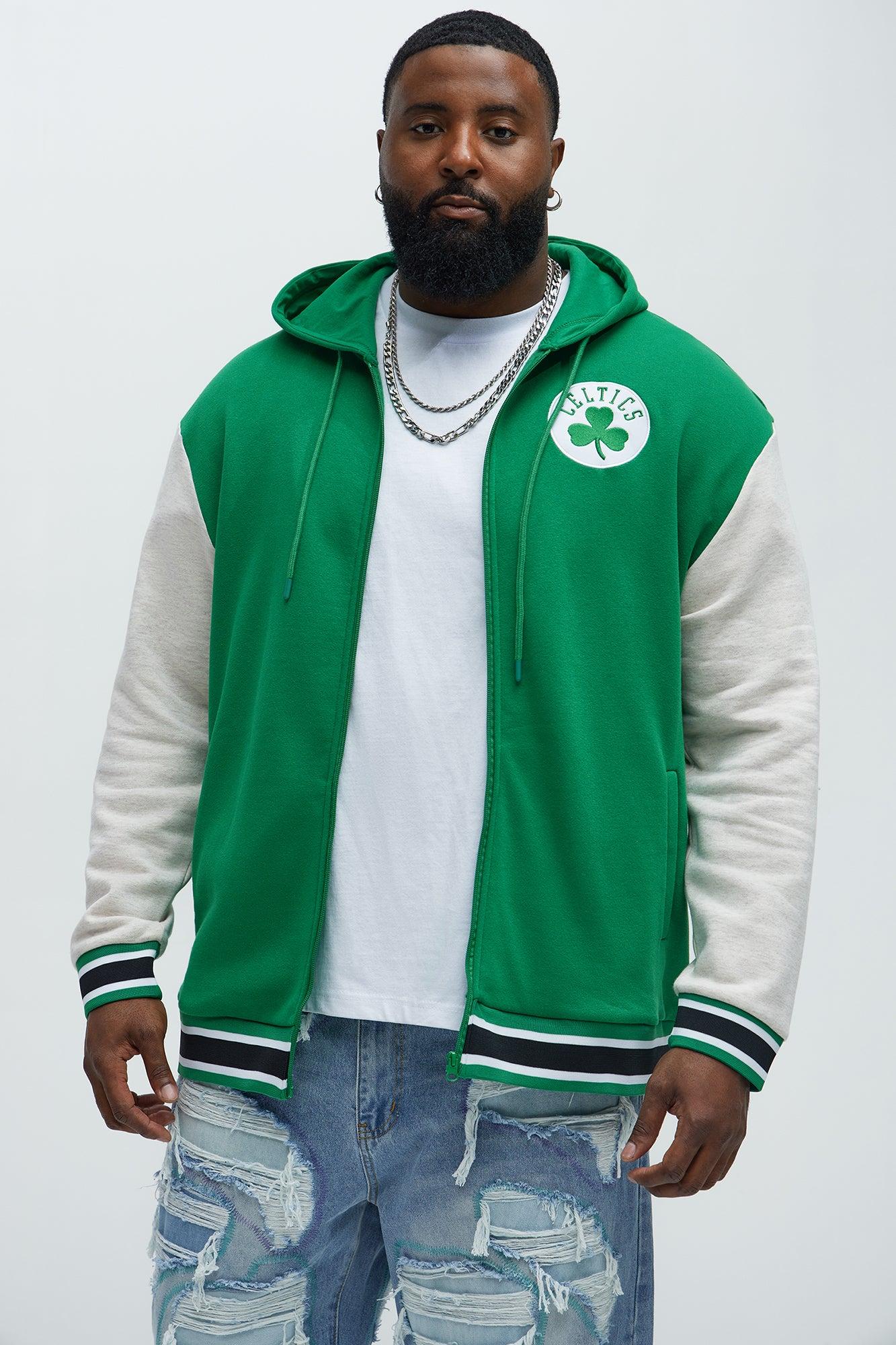 Celtics Above The Rim Zip Up Hoodie - Kelly Green Male Product Image