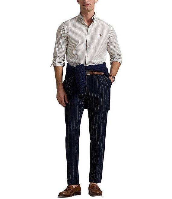 Polo Ralph Lauren Classic Fit Striped Stretch Long Sleeve Woven Shirt Product Image