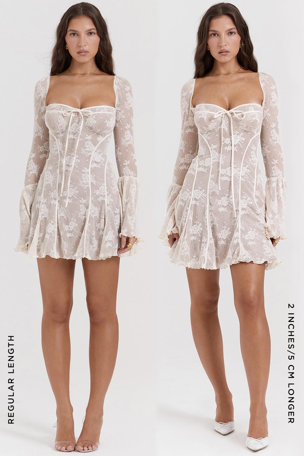 Analissa  vintage cream lace corset dress Product Image