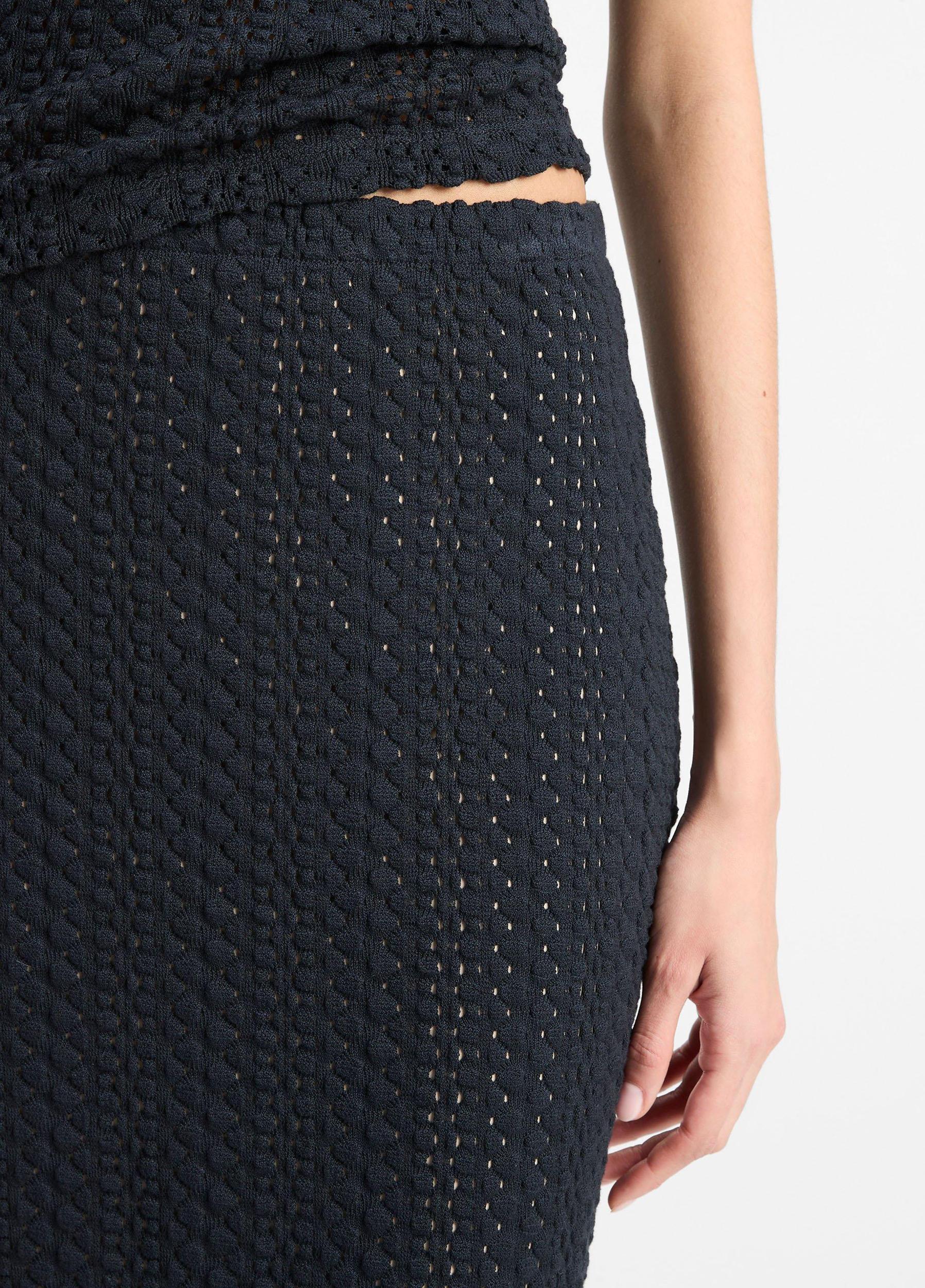 Textural Cotton Midi Skirt Product Image