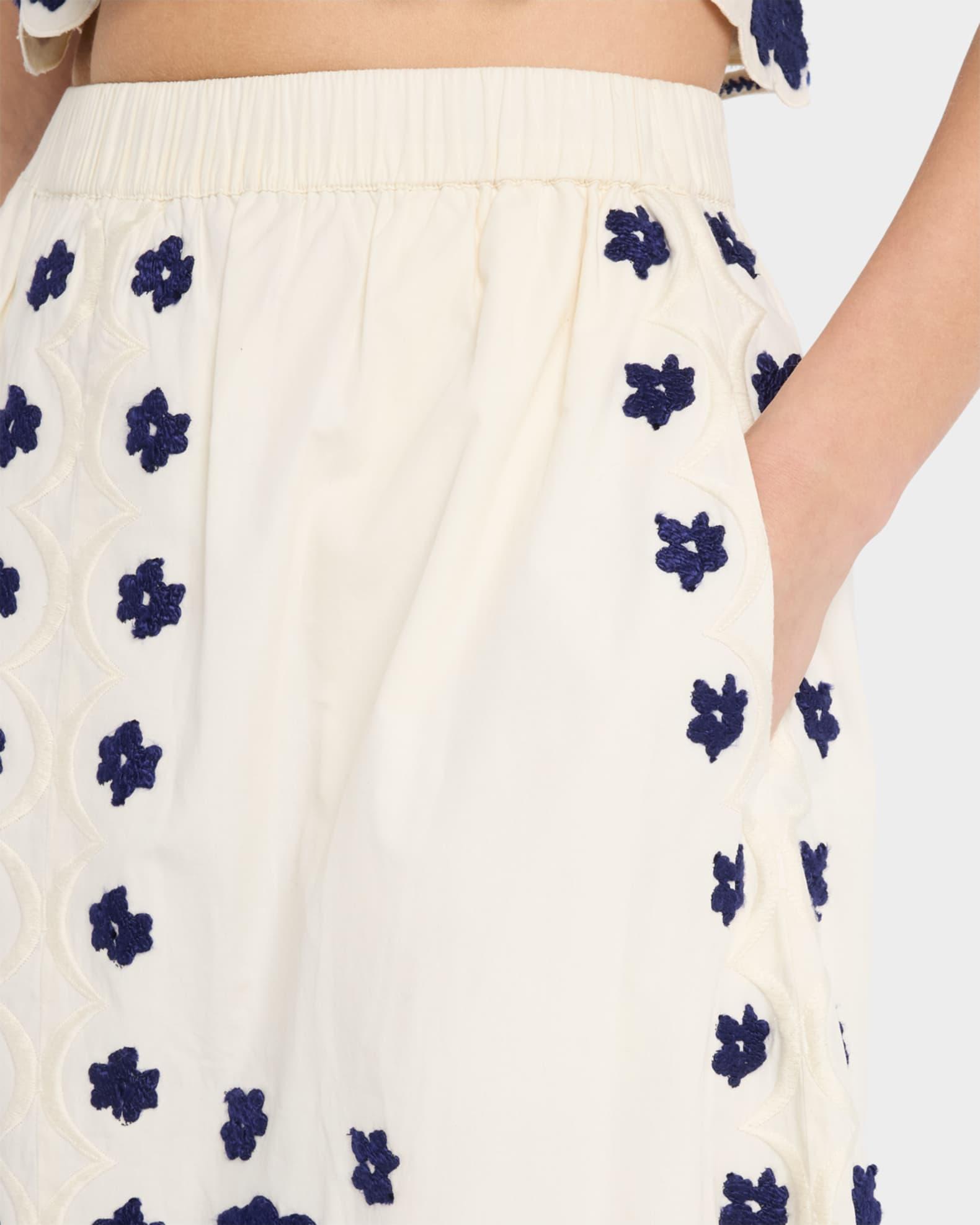 Catrine Embroidered Midi Skirt Product Image