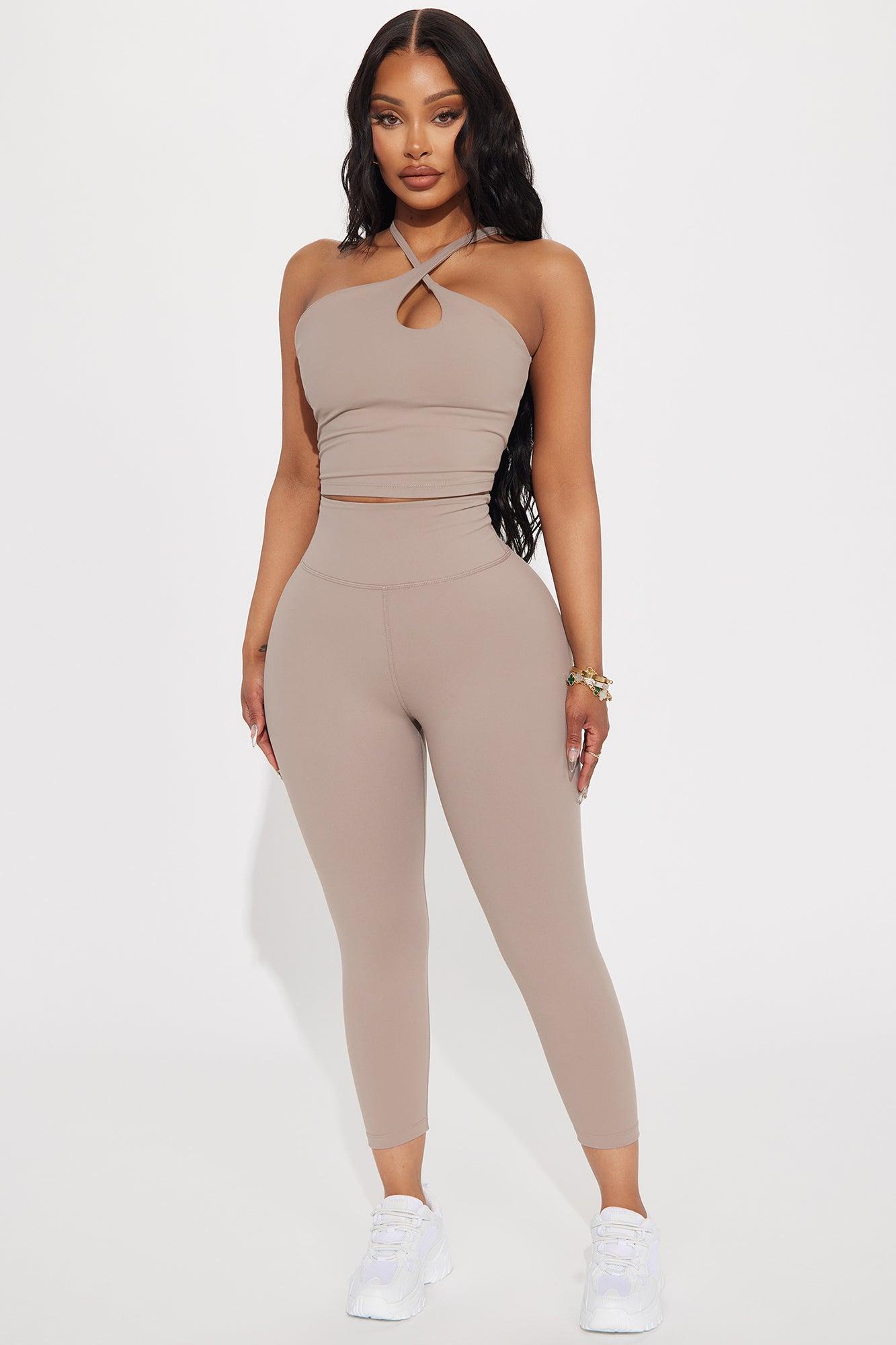 Flexibility Super Soft Capri Active Legging - Taupe Product Image