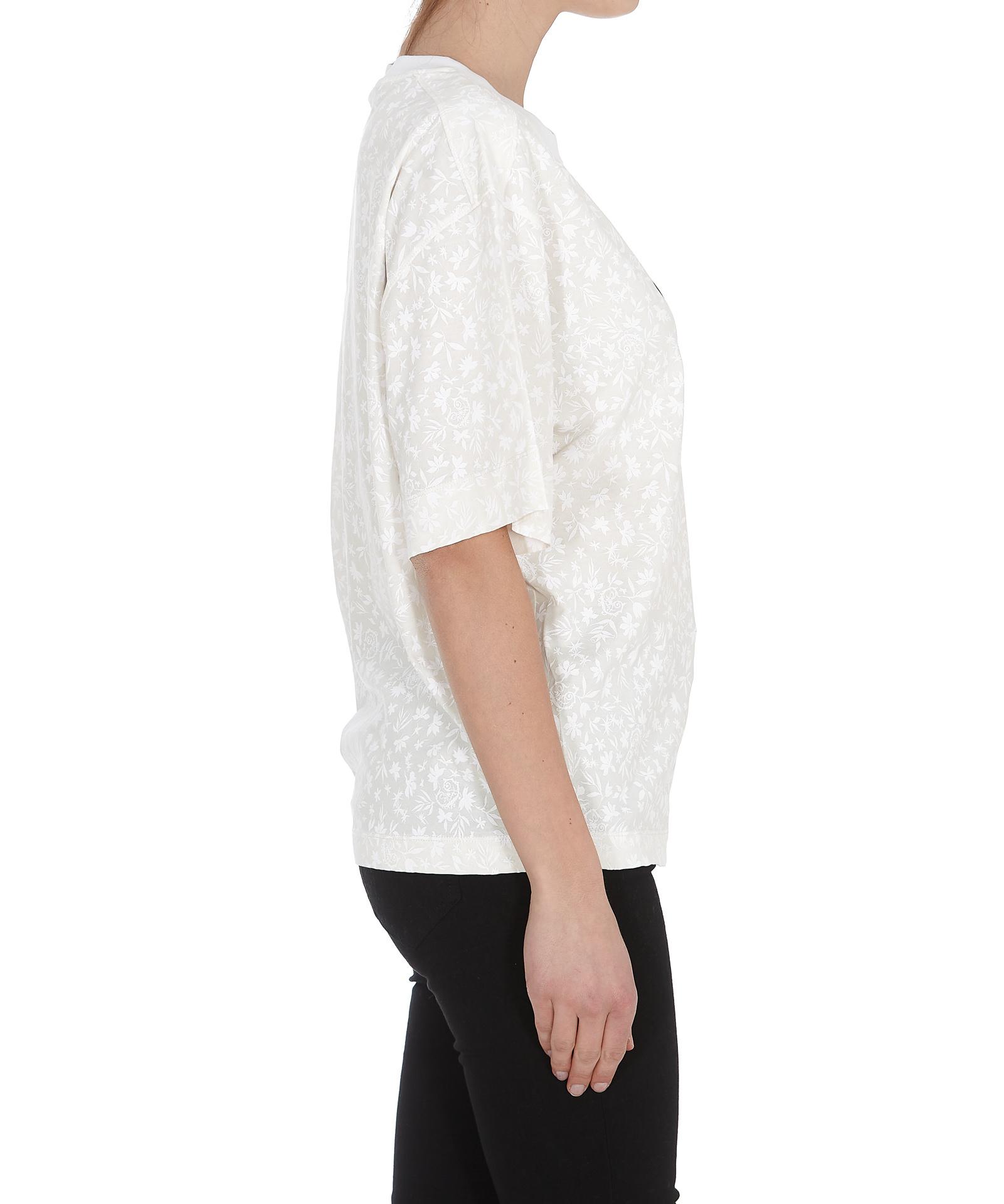 CHLOÉ White Crewneck T-shirt With Logo Print On The Front In Cotton Woman Product Image