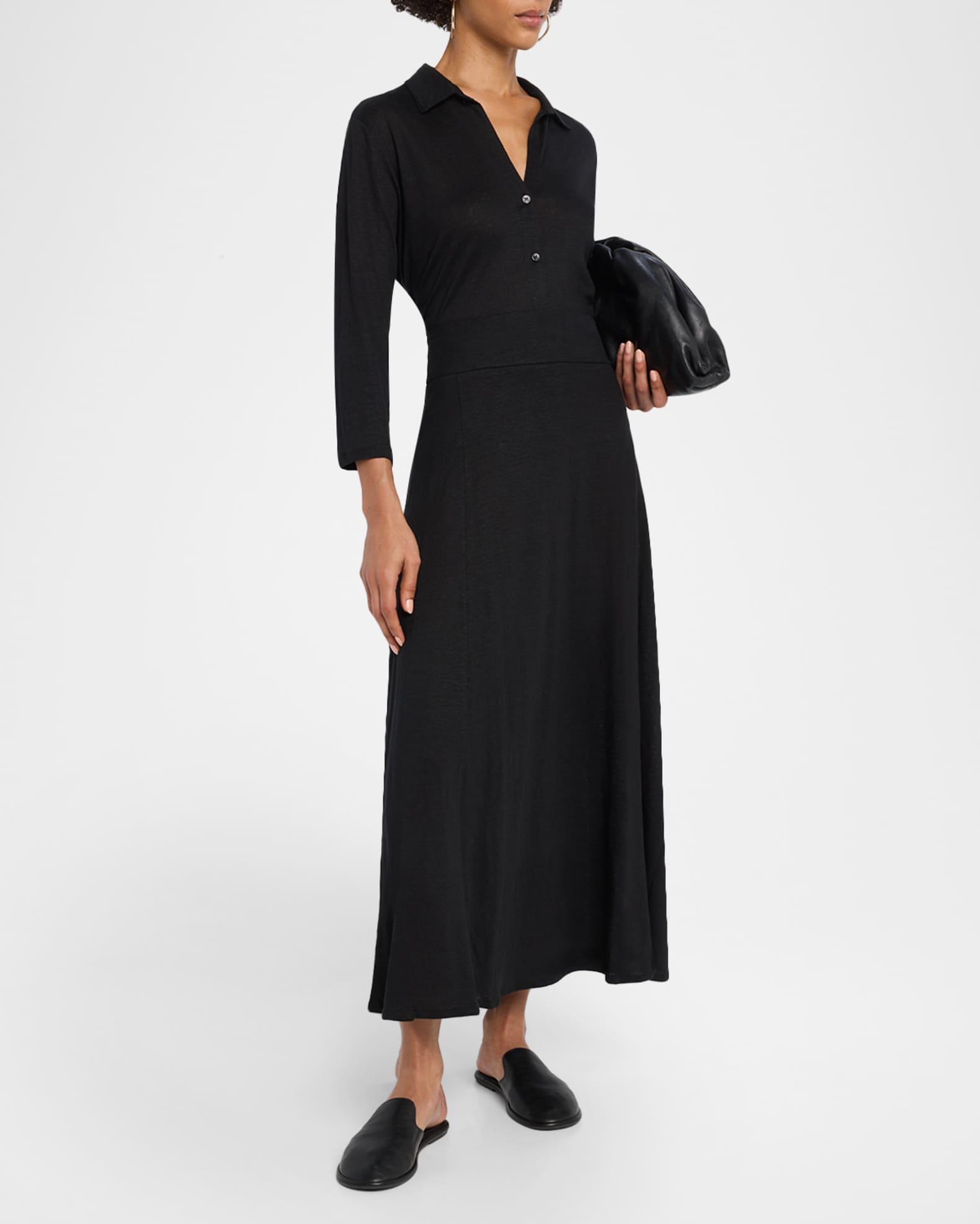 A-Line Stretch Linen Maxi Skirt Product Image