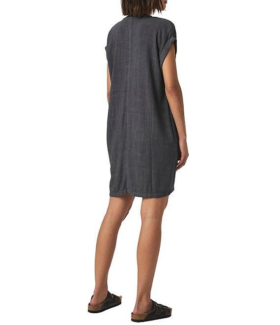 Splendid Lana Woven V-Neck Short Sleeve Mini Shift Dress Product Image