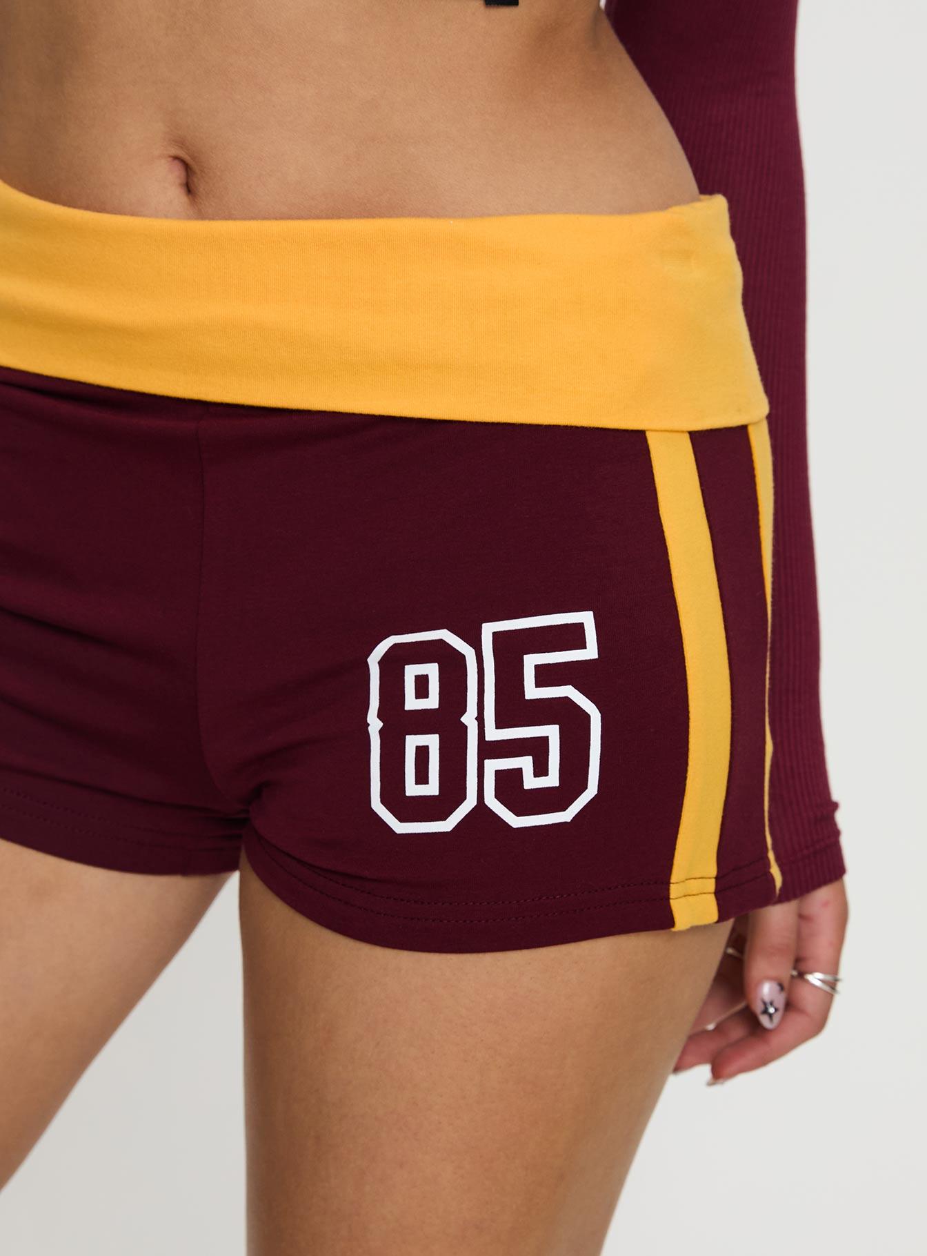 ASU Foldover Shorts Maroon Product Image