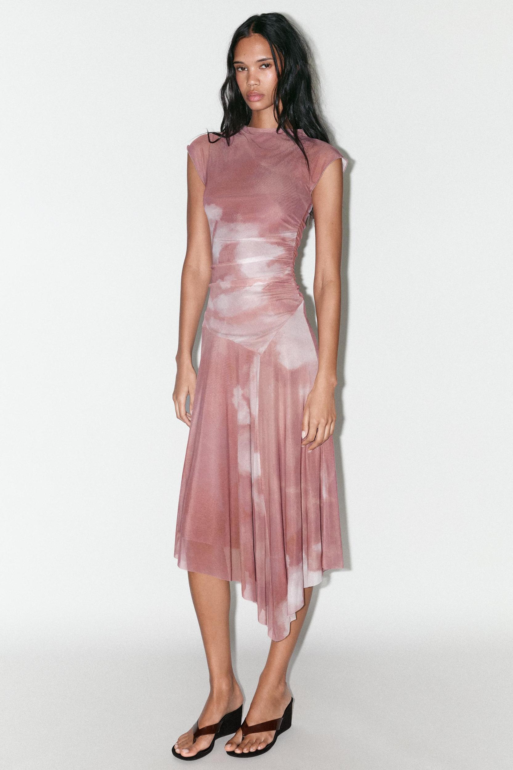 RUCHED TULLE DRESS Product Image
