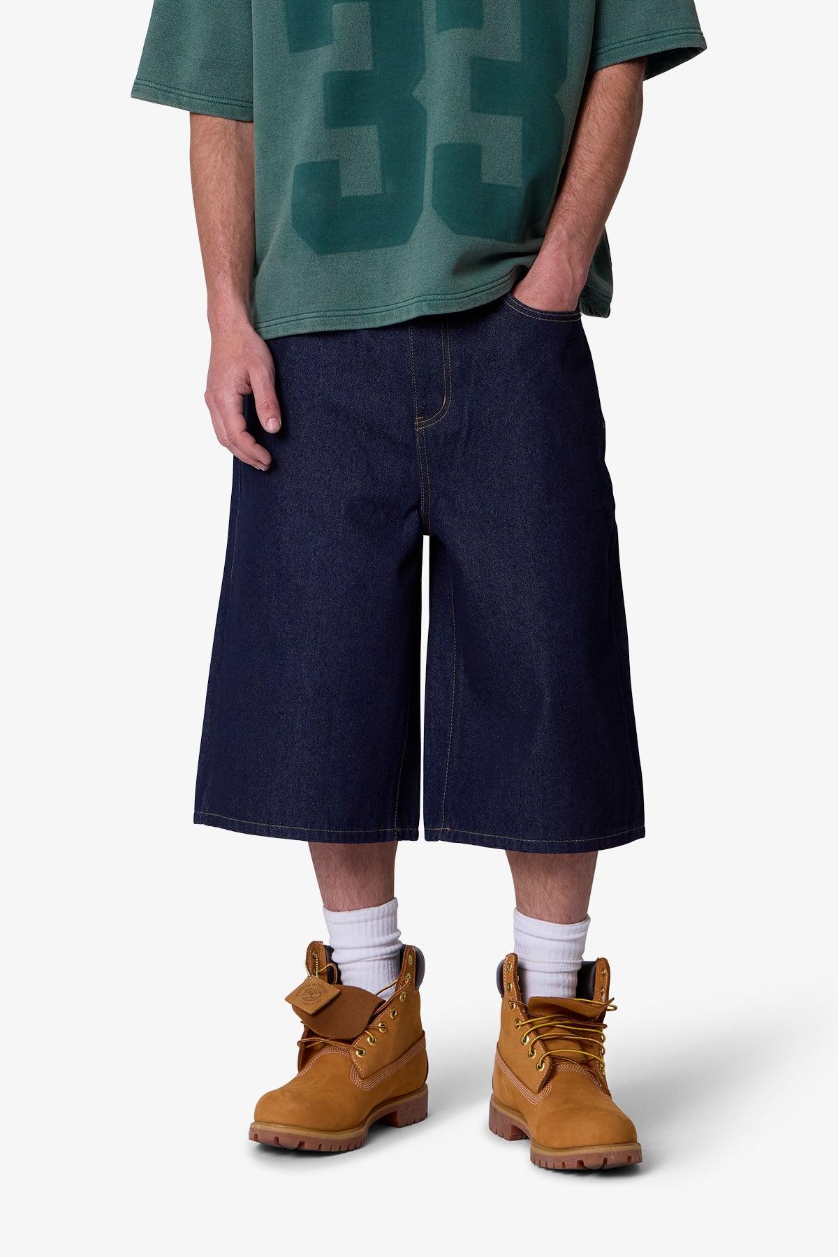 Raw Ultra Baggy Denim Shorts - Rinsed Indigo Product Image