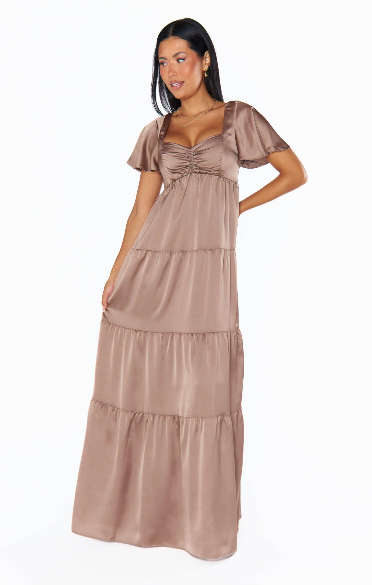 Nicole Maxi Dress ~ Dune Luxe Satin Product Image