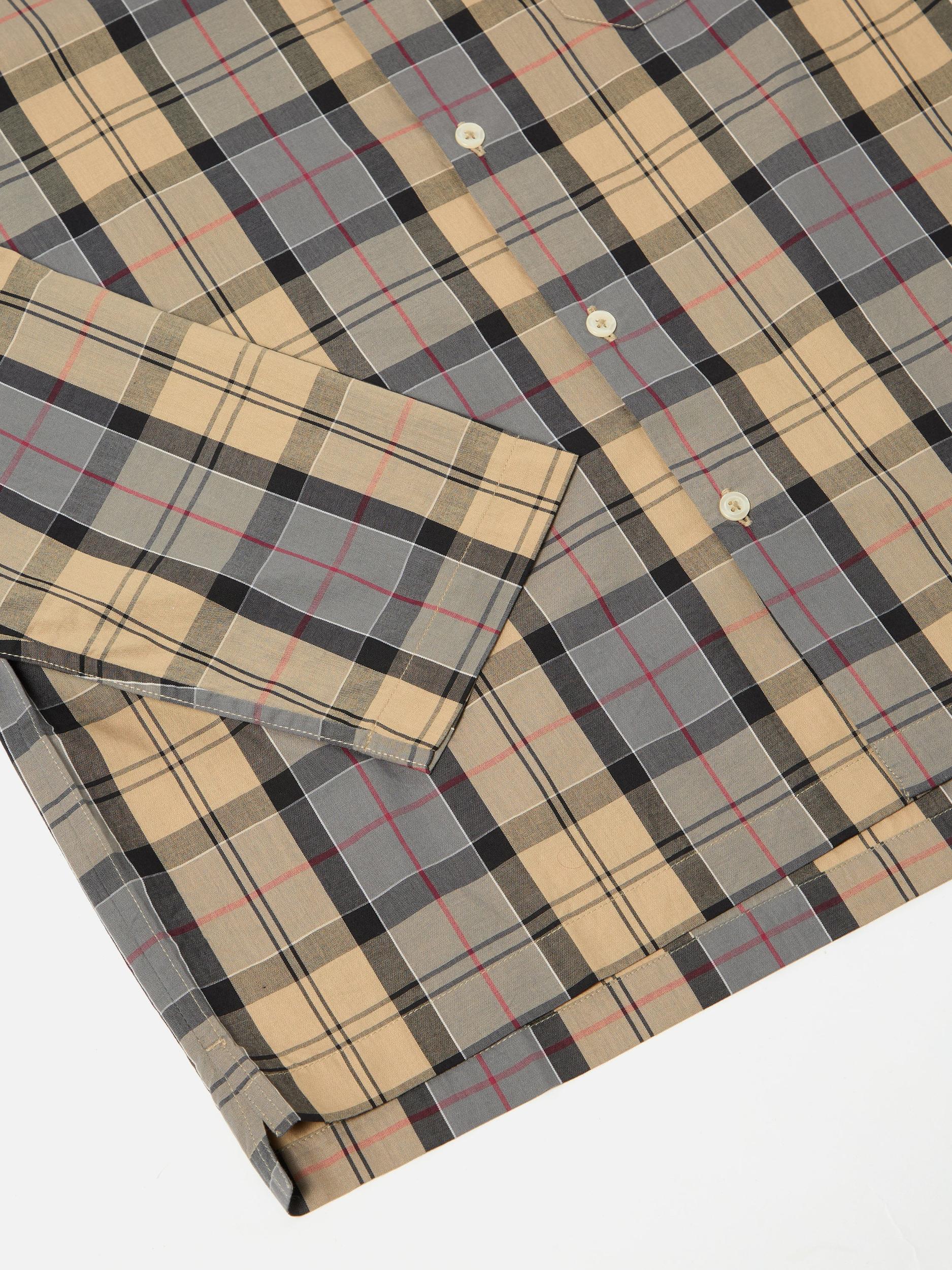 Sand Tartan Check Long Pyjama Set Product Image