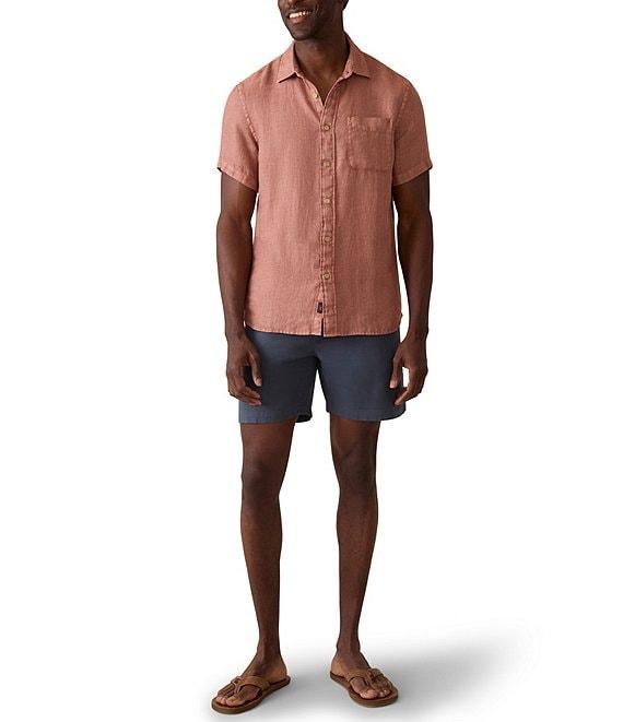 Faherty Palma Linen Short Sleeve Woven Shirt Product Image