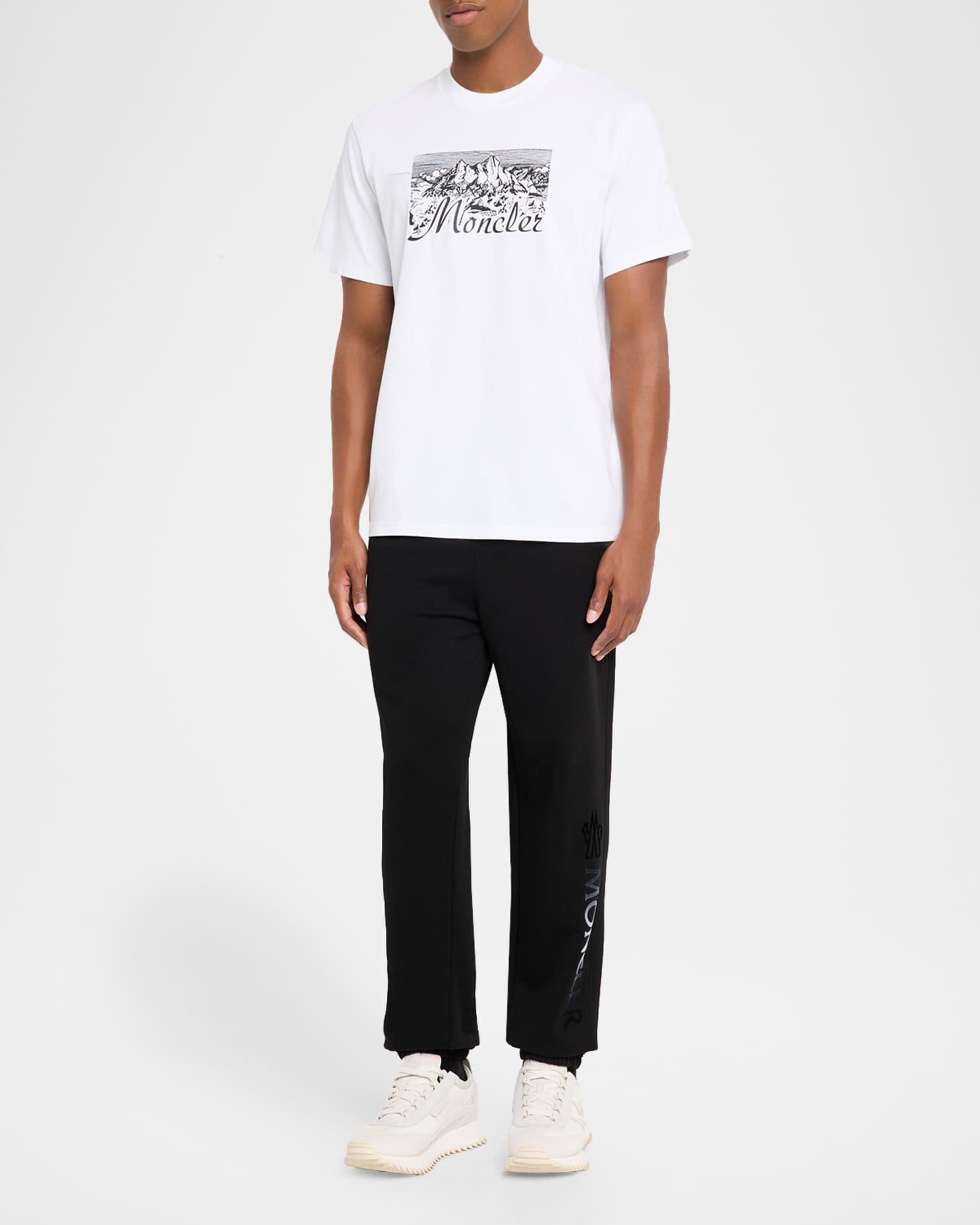 Men's Mountain Logo Cotton T-Shirt Product Image