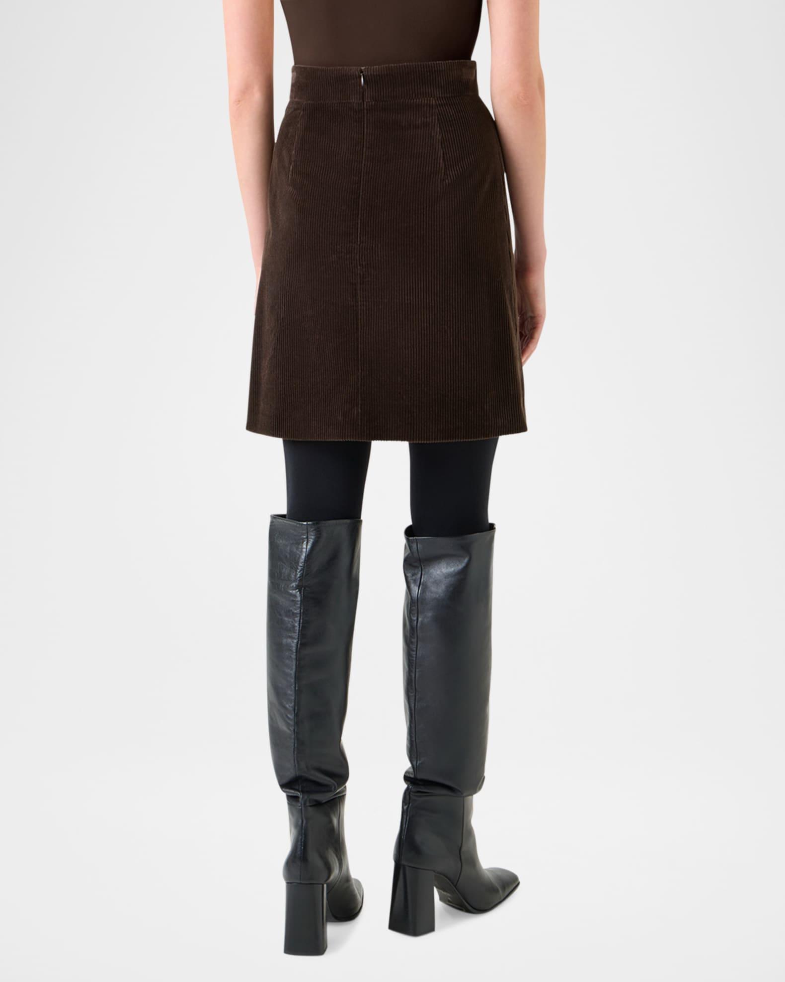 Cotton Corduroy A-Line Mini Skirt Product Image