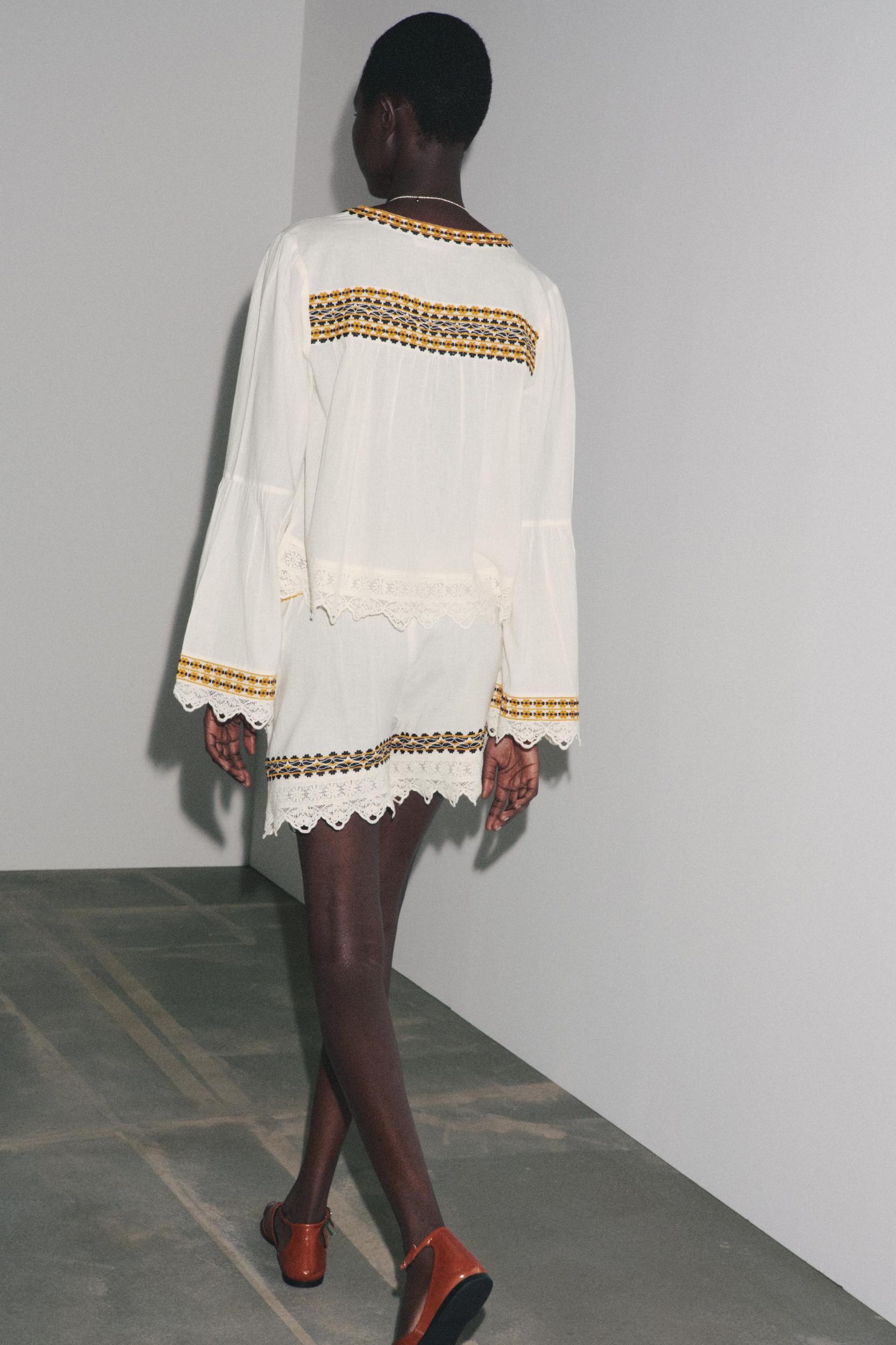 ZW COLLECTION EMBROIDERED SHORTS Product Image